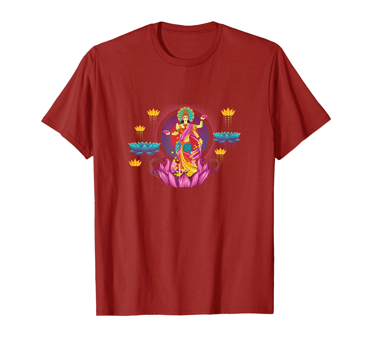 Beautiful Lakshmi Shirt Hindu Goddess of Wealth & Prosperity T-Shirt
