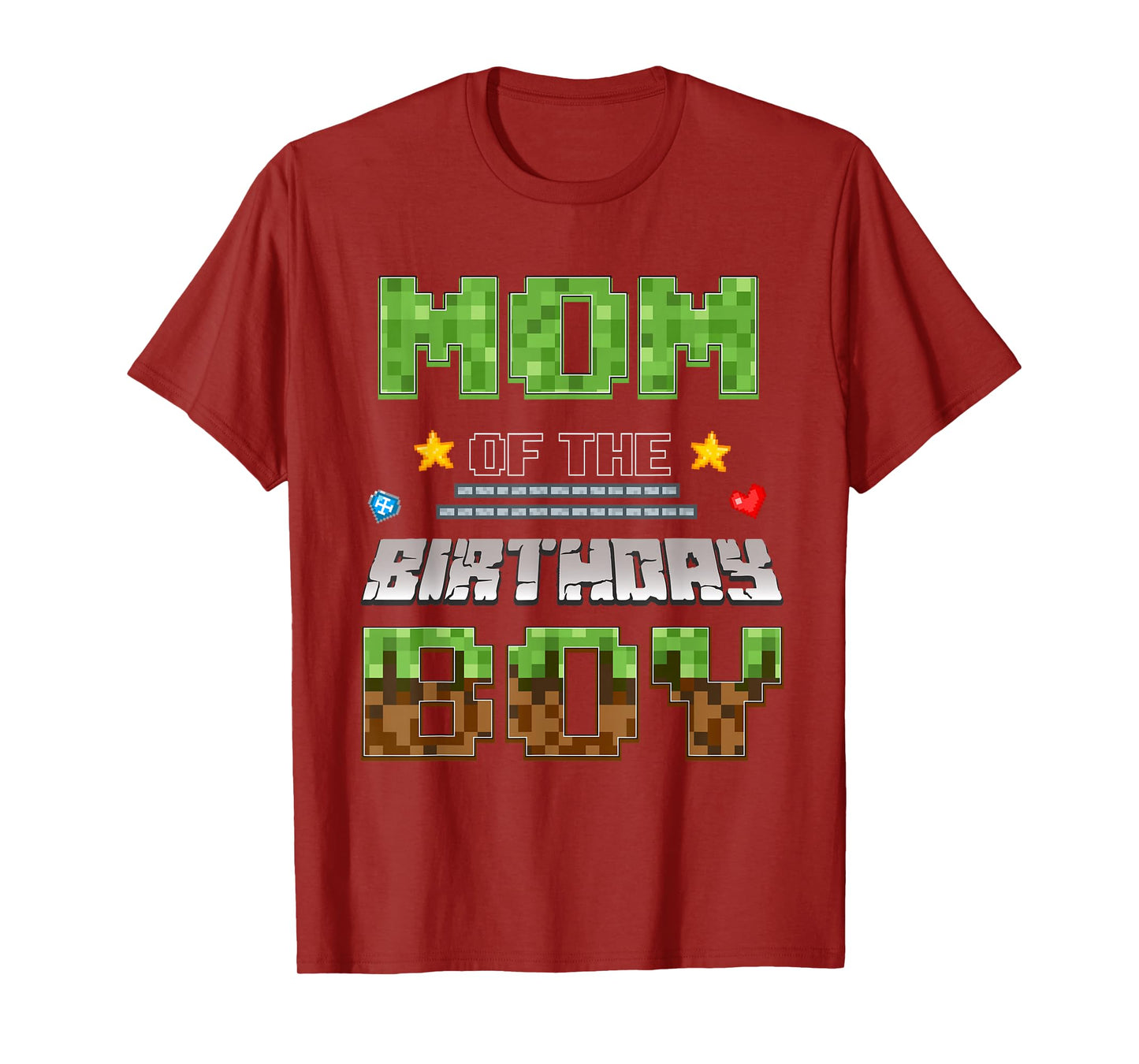 Mom of The Birthday Boy Video Gamer Pixel Birthday Party T-Shirt