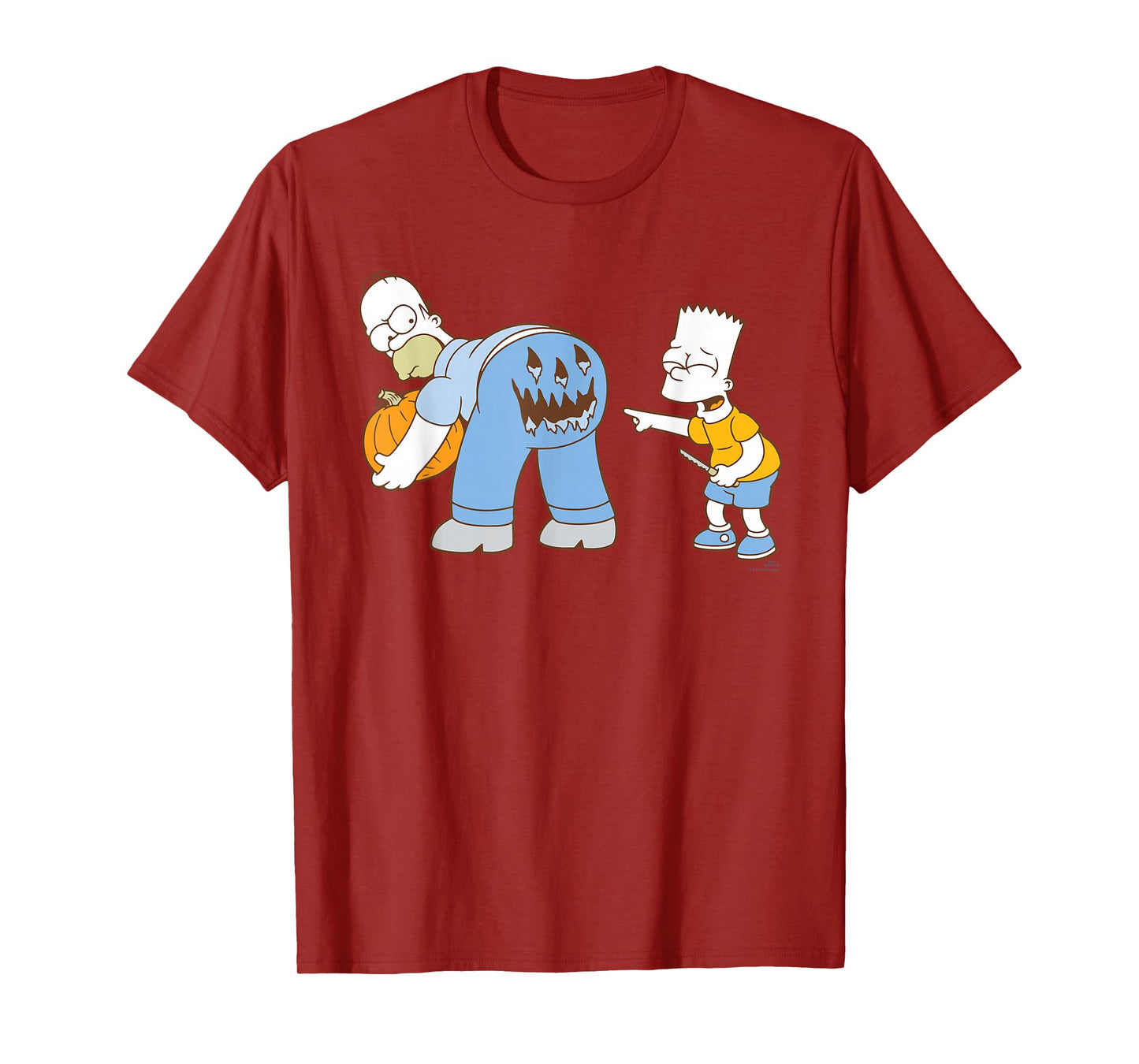 The Simpsons Halloween Bart and Homer Jack-O’-Lantern Butt T-Shirt