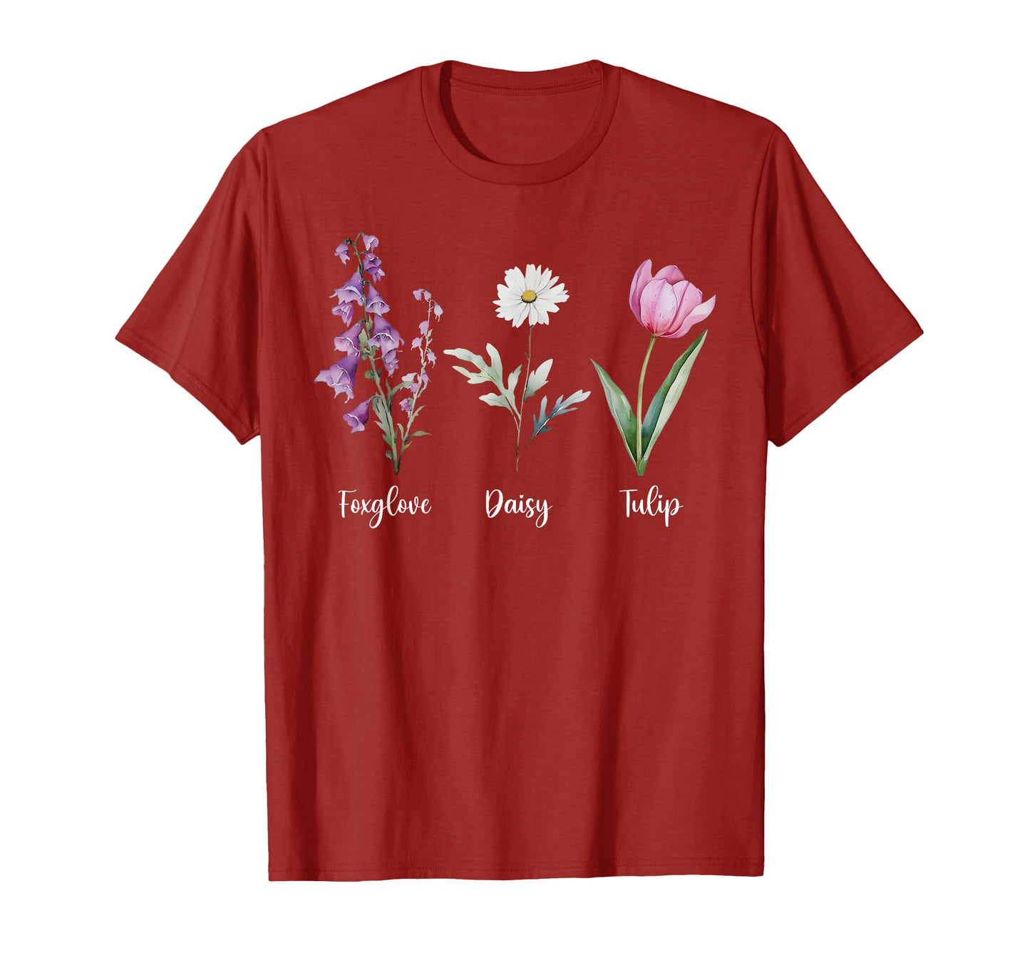Subtle Floral Anti Trump Shirt Flowers Foxglove Daisy Tulip T-Shirt