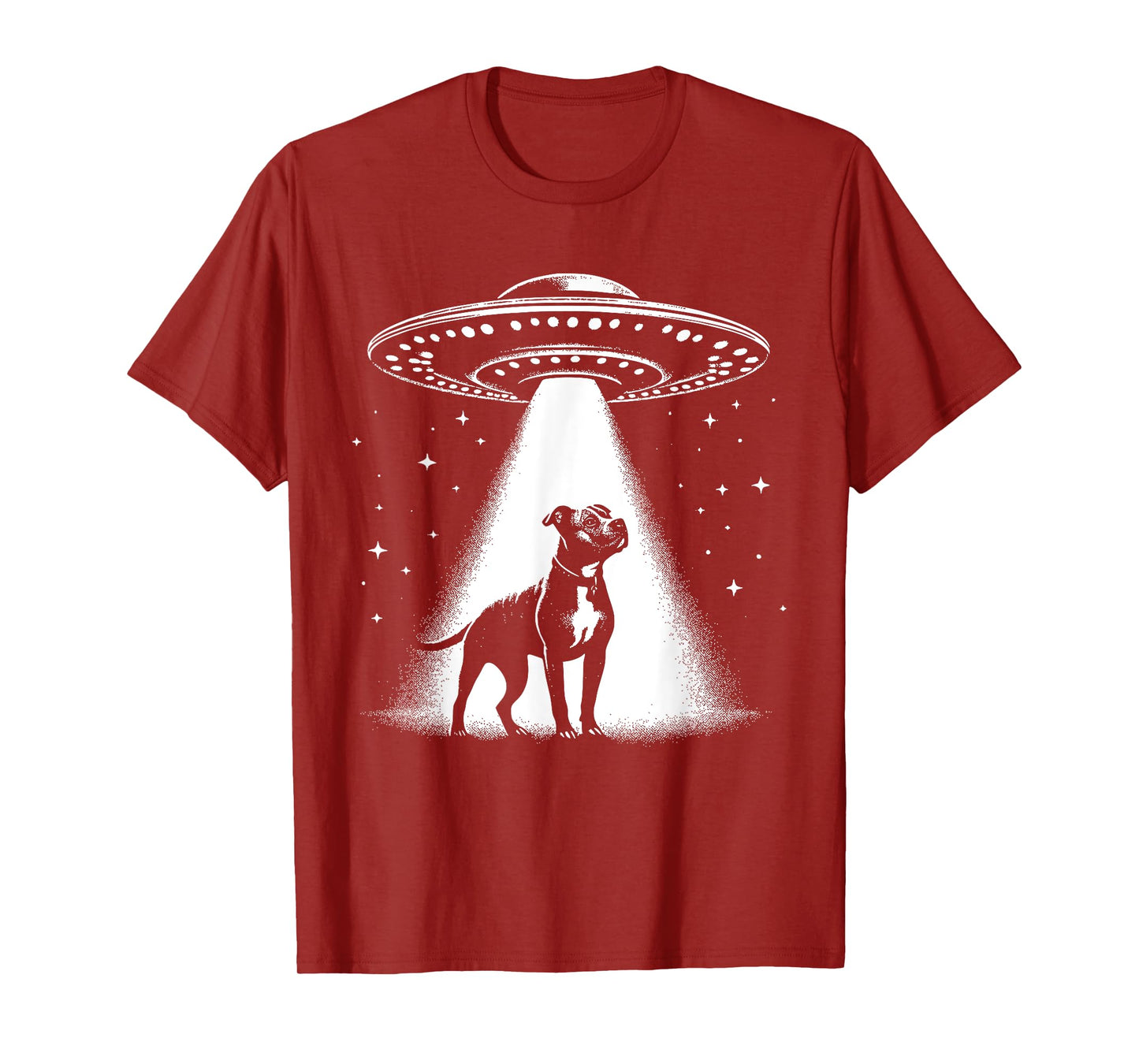 American Pit Bull Terrier Mom Dad Dog - Funny Alien UFO T-Shirt