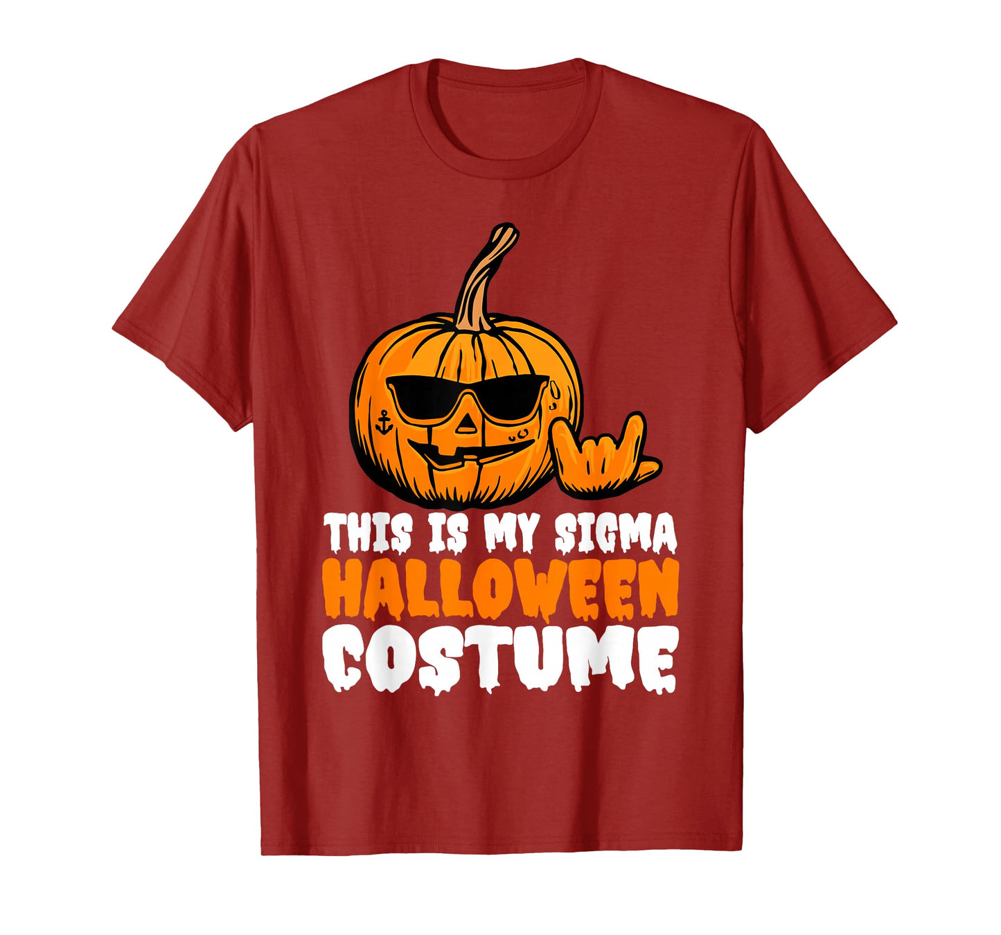 This is My Sigma Halloween Costume Teen Boys Cool Pumpkin T-Shirt