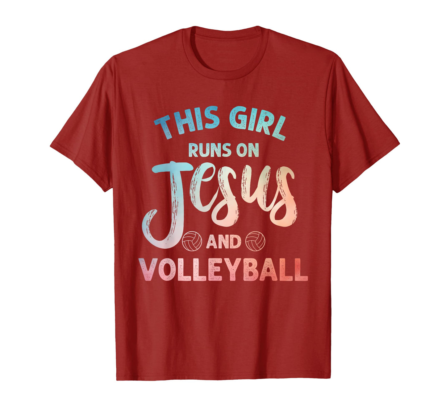 Christian Volleyball Art For Girls Women Volleyball Player T-Shirt