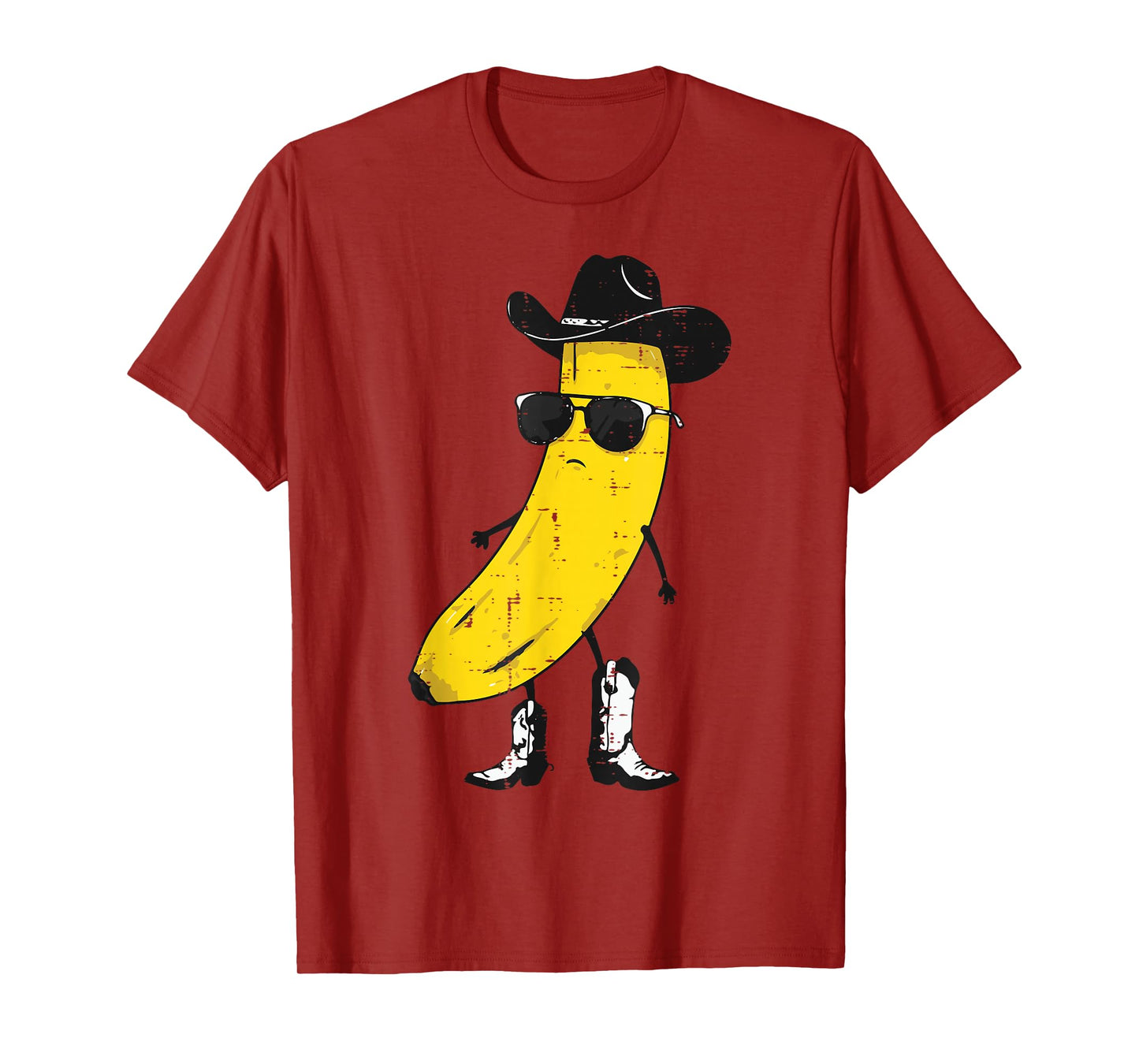Cowboy Banana Cool Cowgirl Fruit Country Men Boys Kids Women T-Shirt