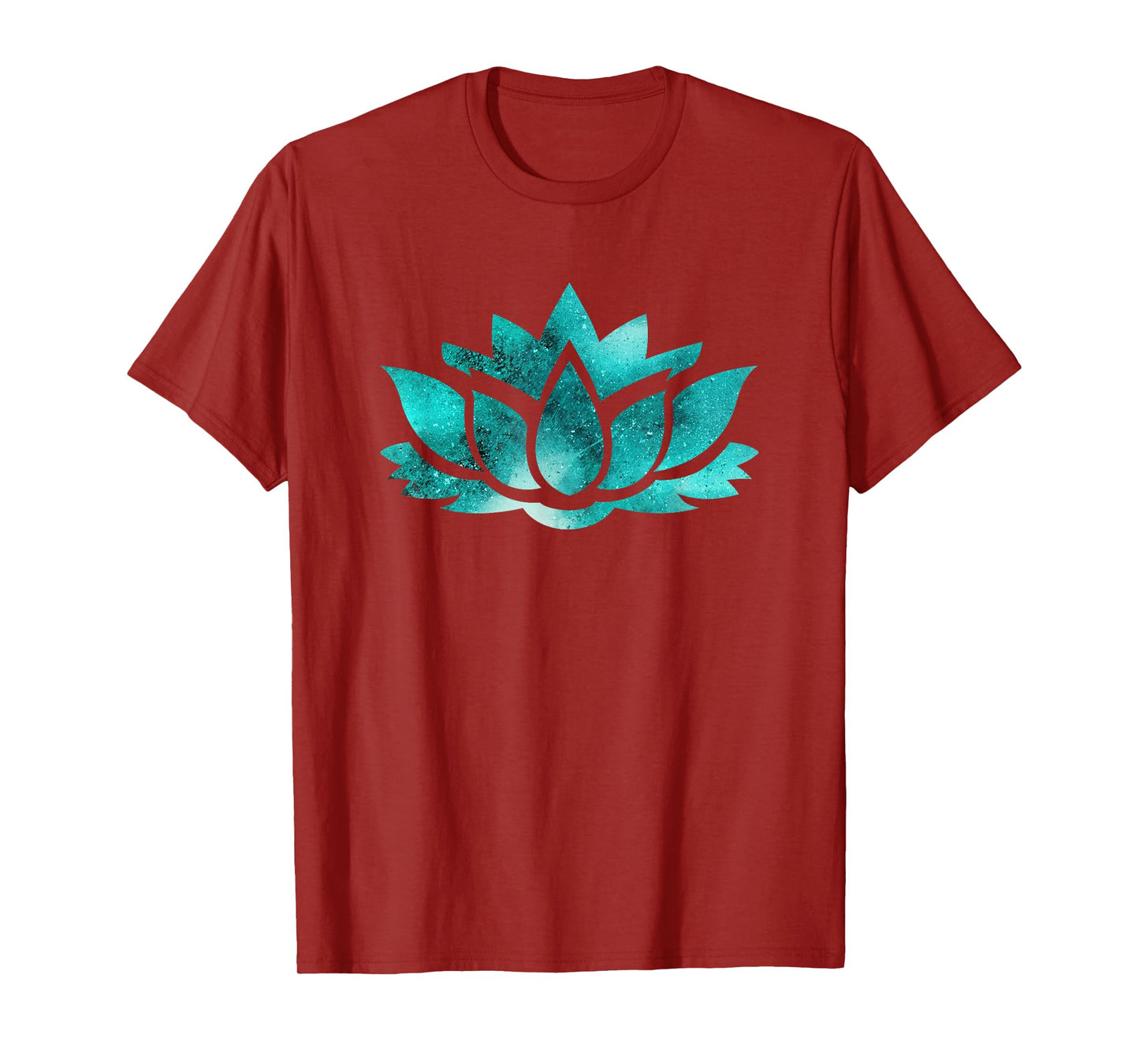 Lotus Flower Yoga Spiritual Dreamy Teal Colorful T Shirt T-Shirt
