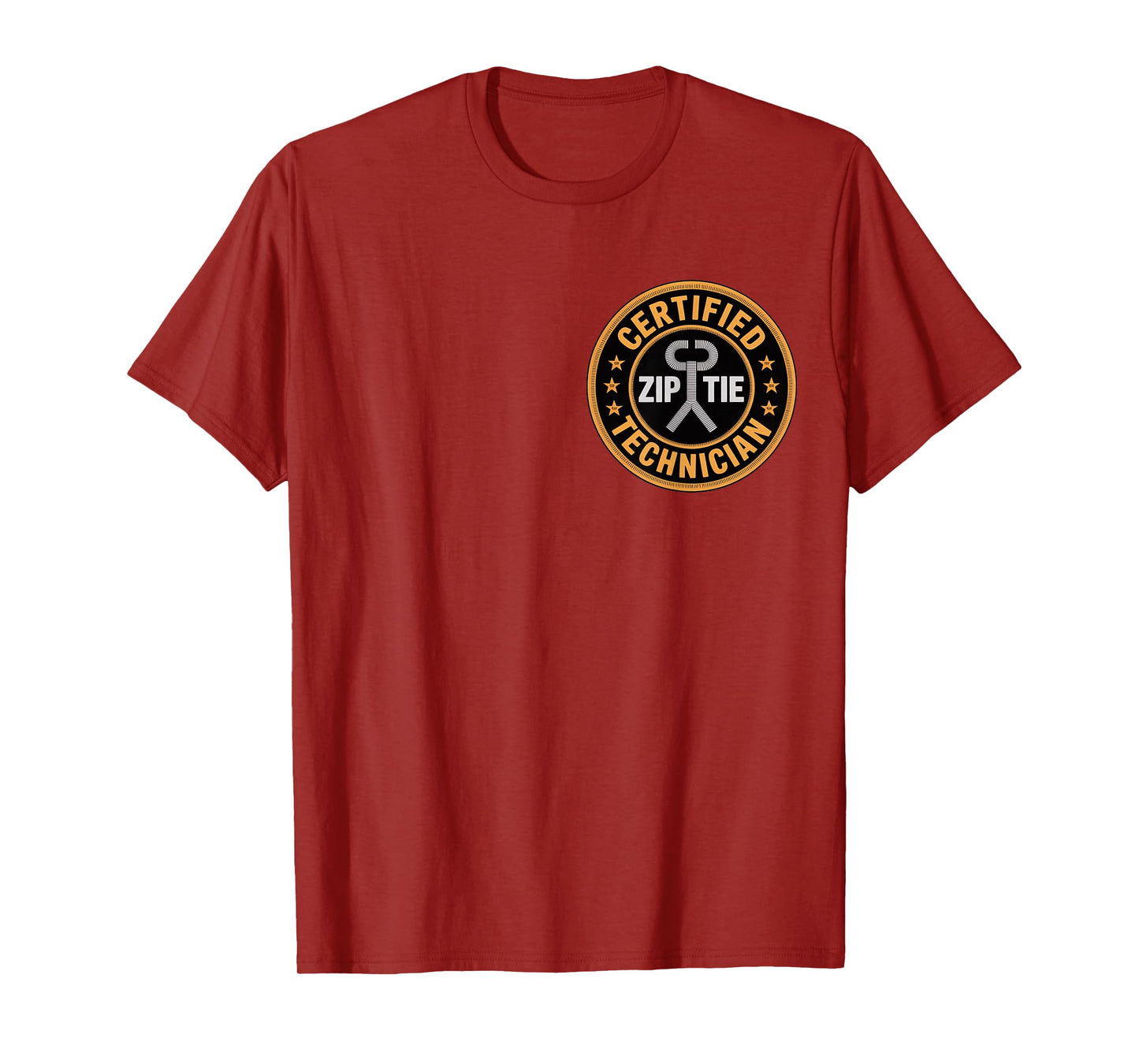Funny Zip Tie Certified Technician Fixing Man Funny Mechanic T-Shirt