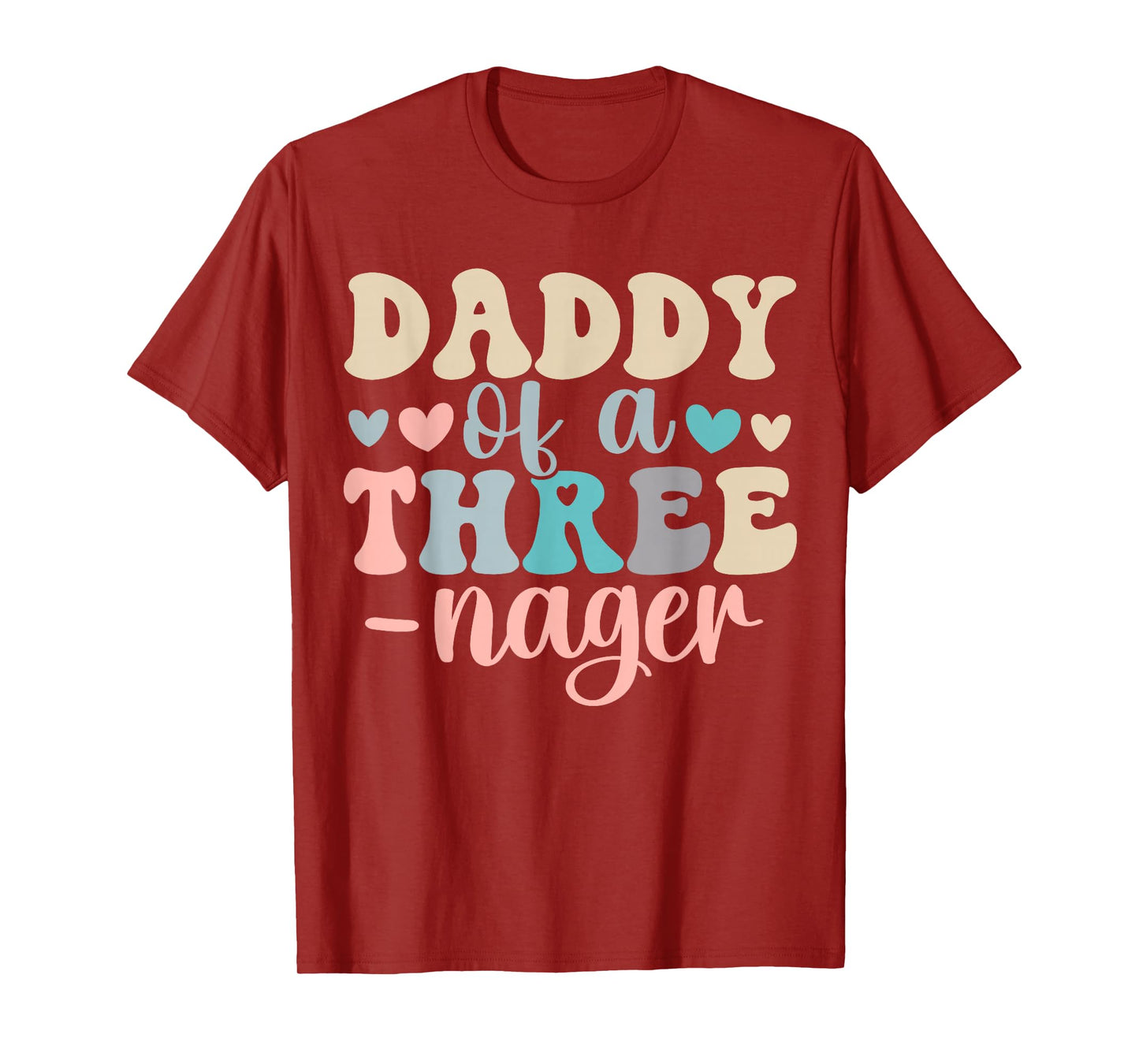 Daddy Of A Threenager 3rd Birthday Matching Family Boho T-Shirt