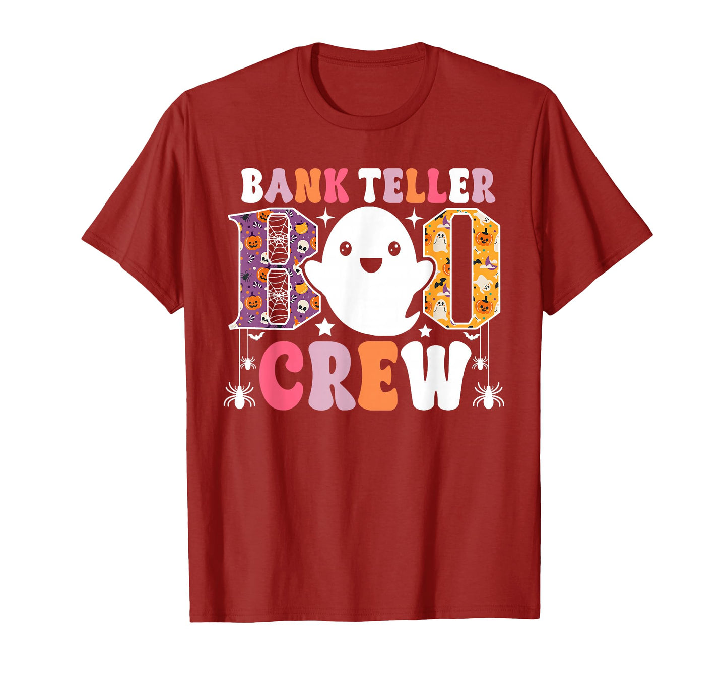 Bank Teller Boo Crew Funny Ghost Halloween Costume T-Shirt