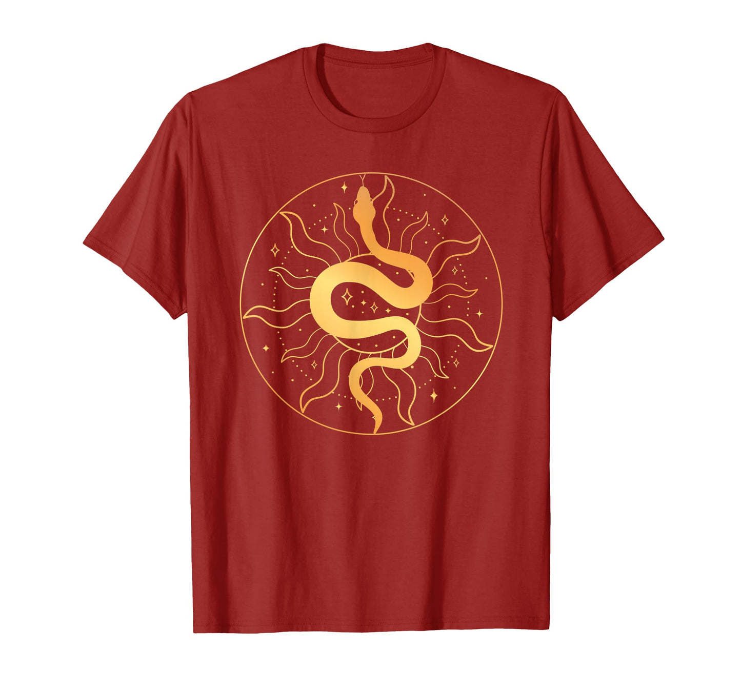 Sacred Geometry Art The Sun And Snake Occult Symbol T-Shirt
