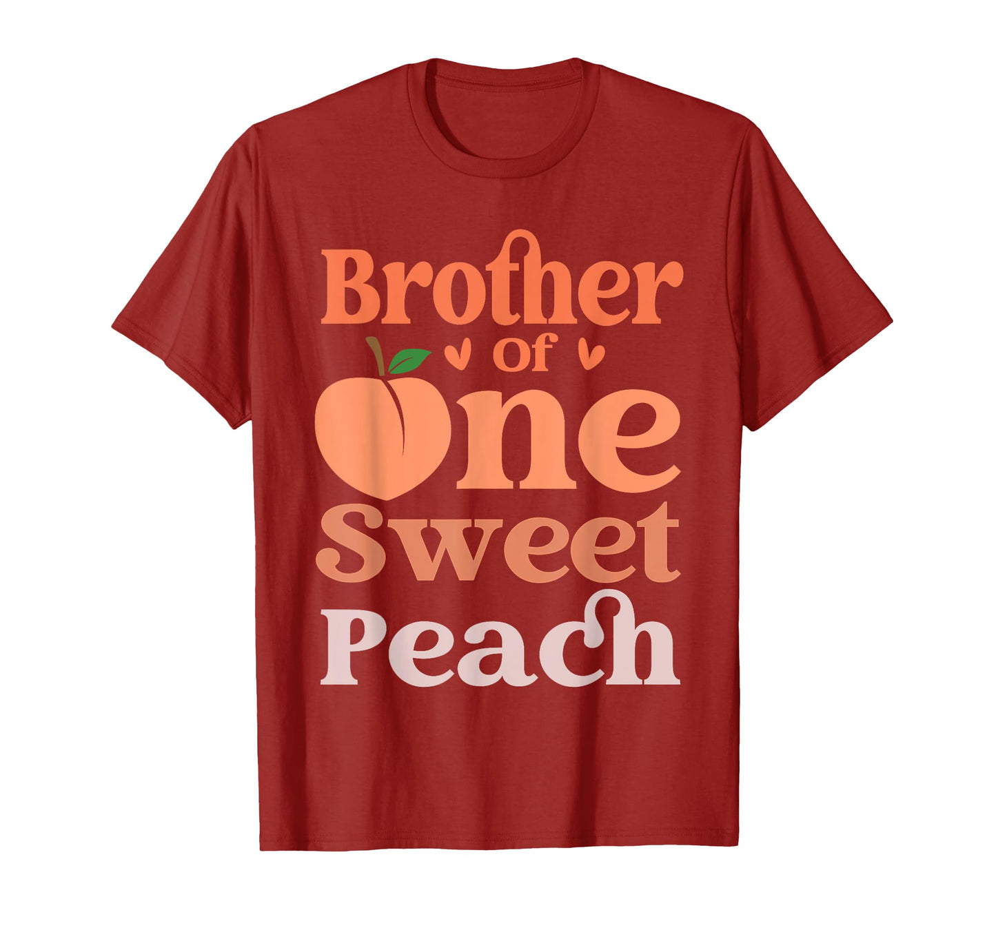 Brother Of The Sweet One 1st Birthday Peach Theme Family T-Shirt