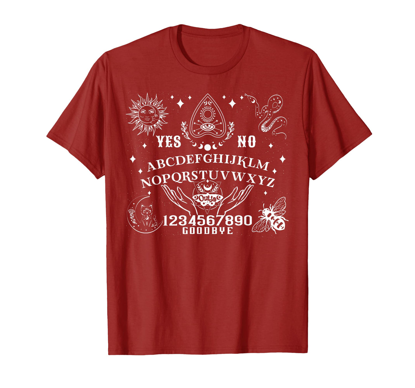 Ouija Board Spirit Board Occult Gothic Halloween Pagan Satan T-Shirt