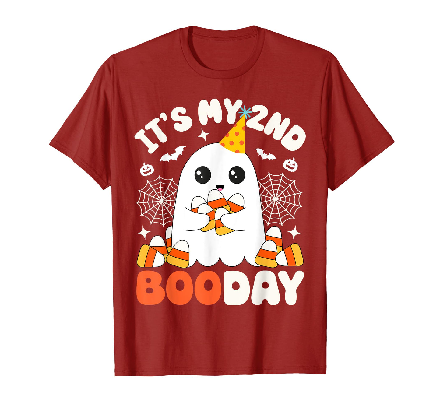 It's My 2nd Boo Day, Funny Halloween Ghost 2nd Birthday Boy T-Shirt