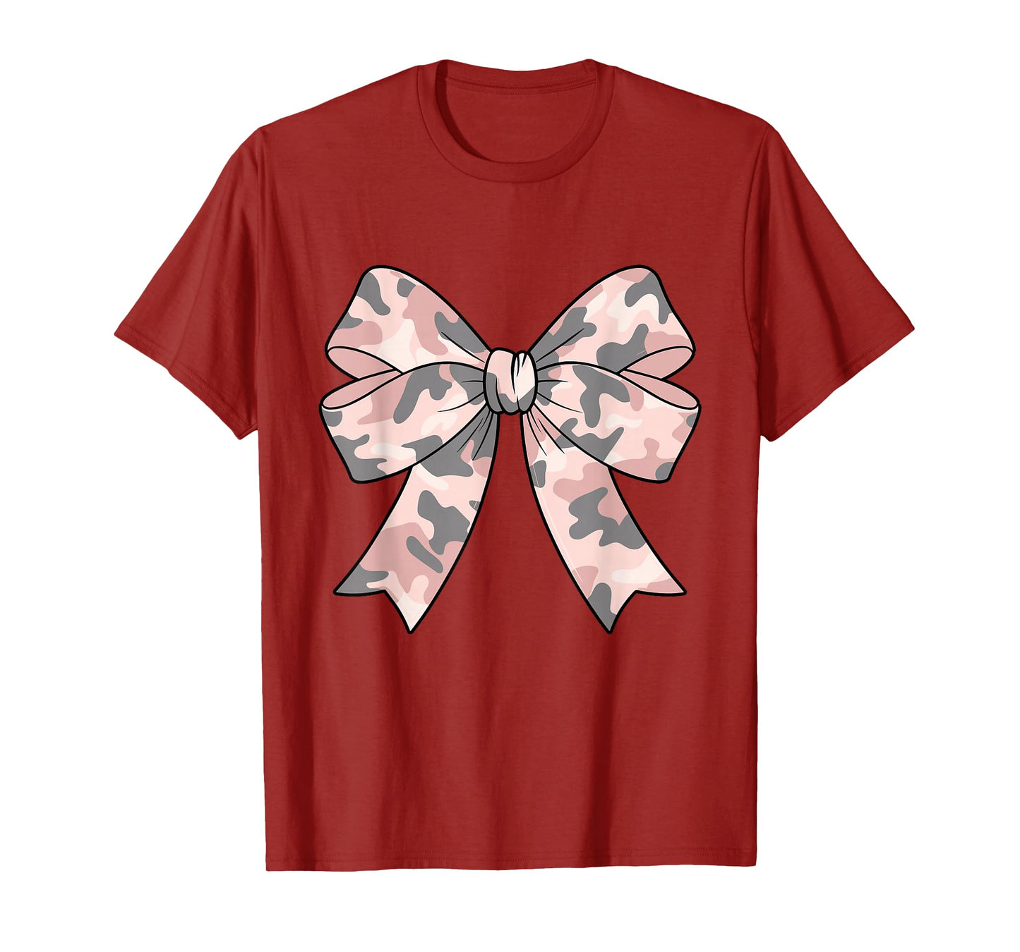 Camouflage Old Camo Bow Camo Coquette Bow Hunting Women Girl T-Shirt