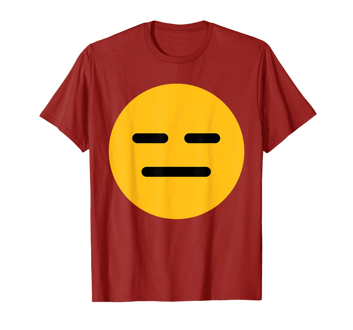 Funny Emoticon Expressionless Face with Straight Mouth T-Shirt