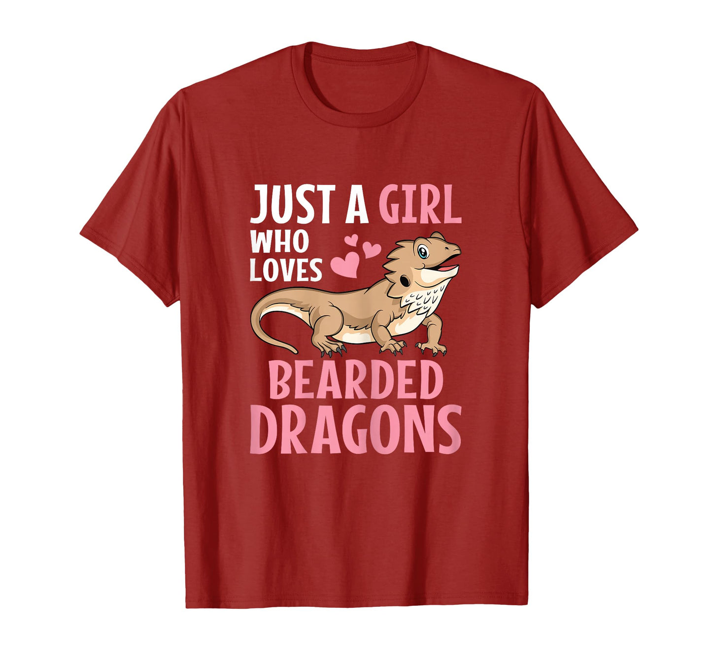 Just A Girl Who Loves Bearded Dragons Cute Lizard Reptile T-Shirt