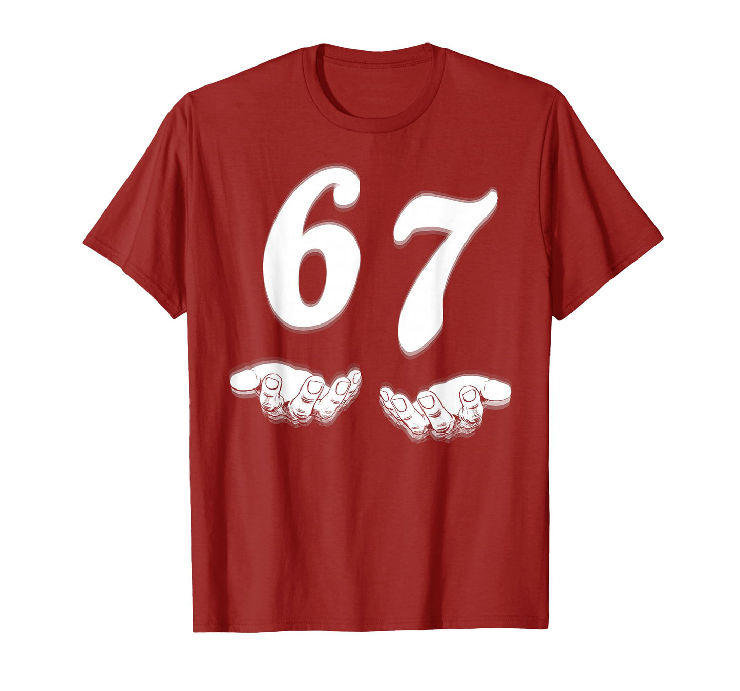 Funny Six Seven 6 7 Meme Gen Alpha Slang T-Shirt