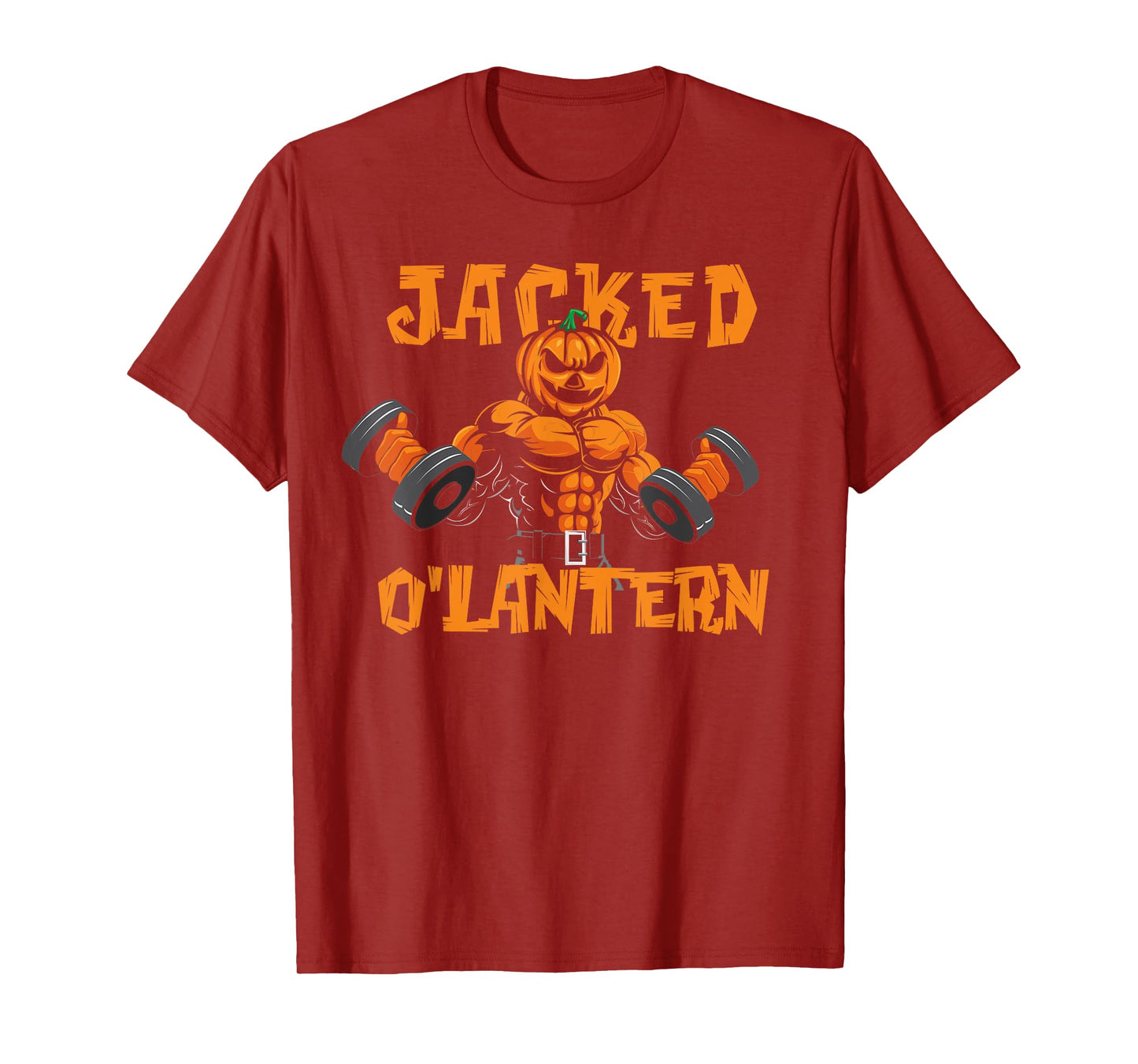 Jacked O'Lantern Halloween Gym Workout Lifting Pumpkin Funny T-Shirt