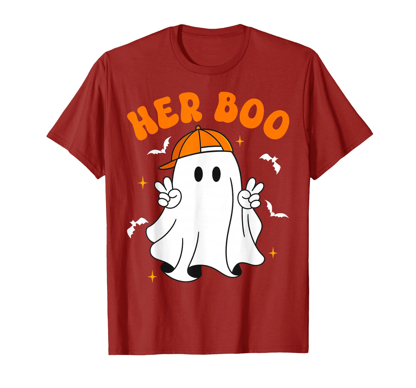 Her Boo & His Boo Funny Matching Halloween Couples T-Shirt