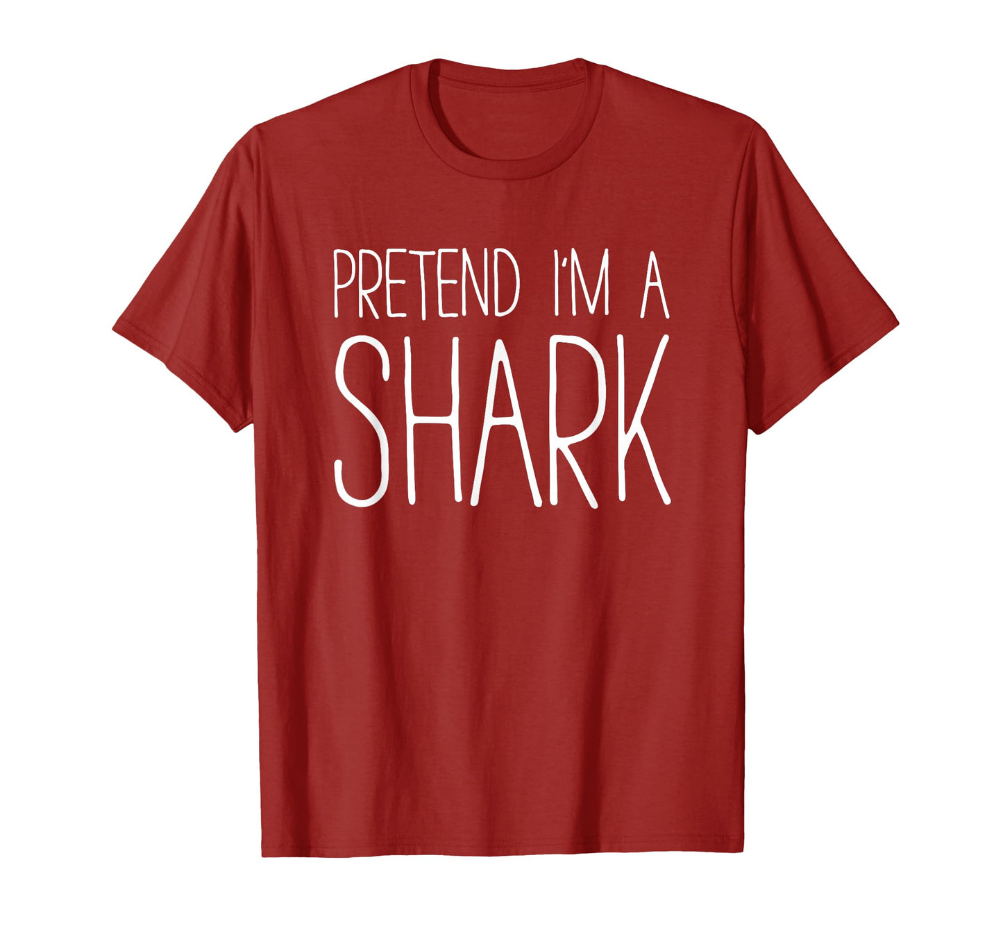 Pretend I'm A Shark Shirt Adult Kids Men Women Shark Costume T-Shirt