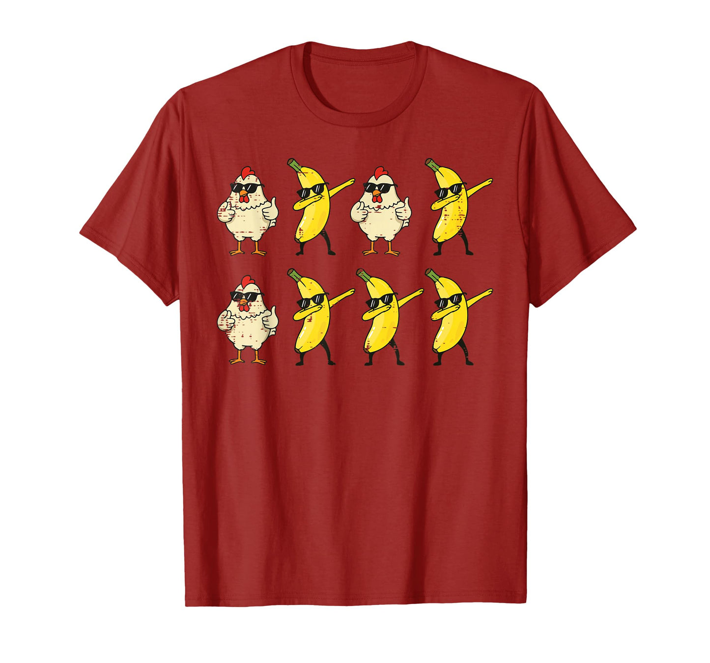 Chicken Banana Dance Dab Funny Dance Meme Kids Men Women T-Shirt