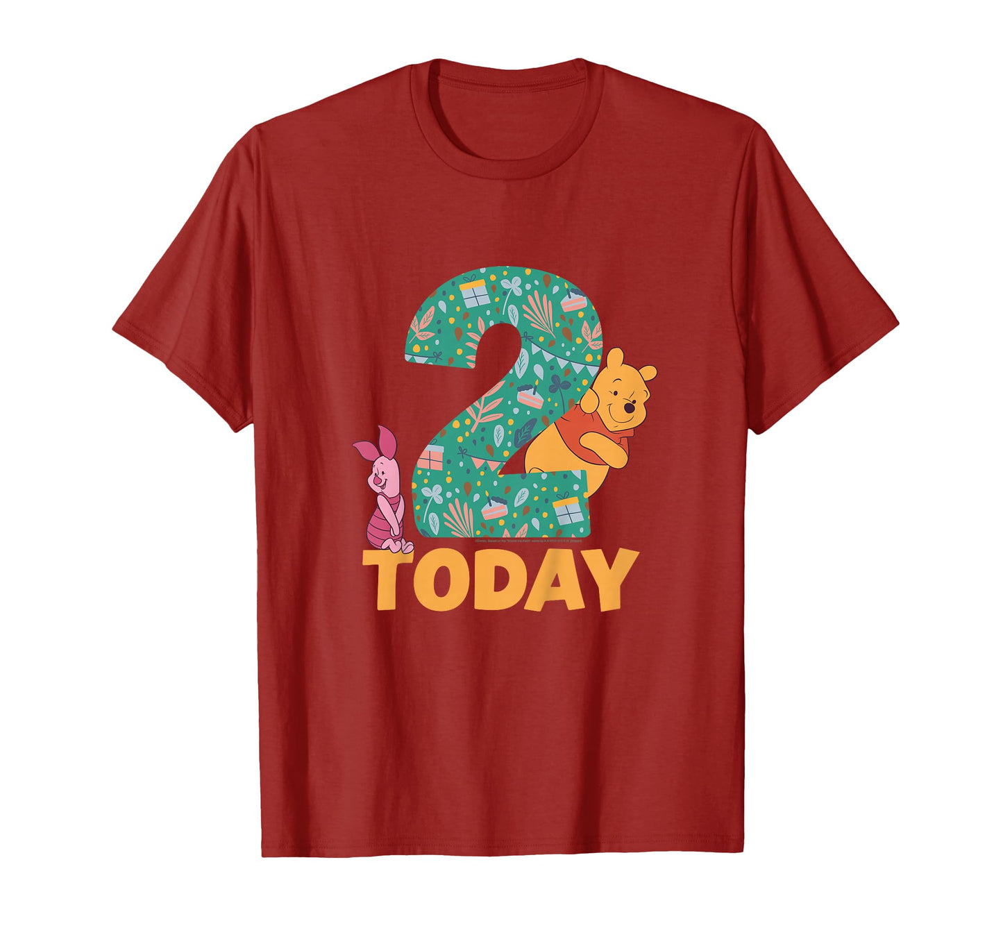 Disney Winnie the Pooh & Piglet Birthday 2 Years Old Today T-Shirt