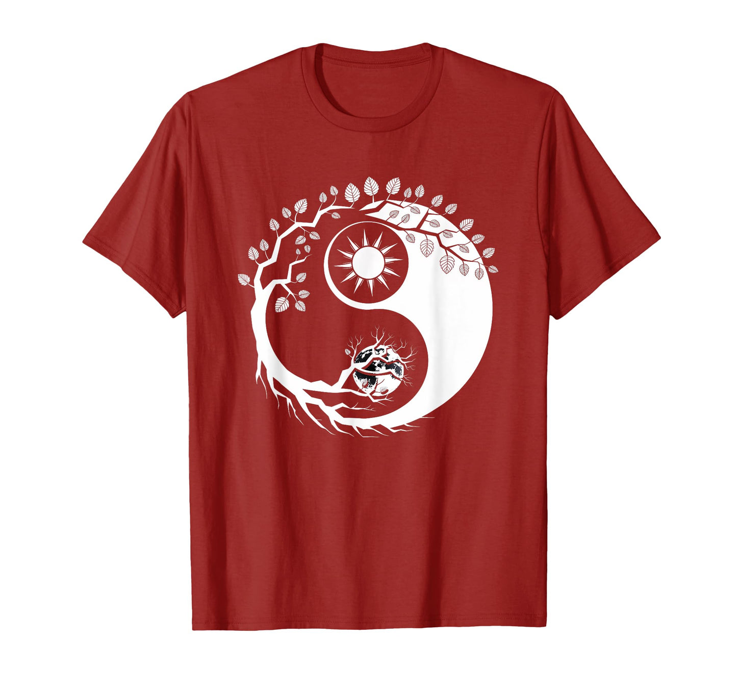 Yin Yang Moon Sun Tree of Life Men Women Kids T-Shirt