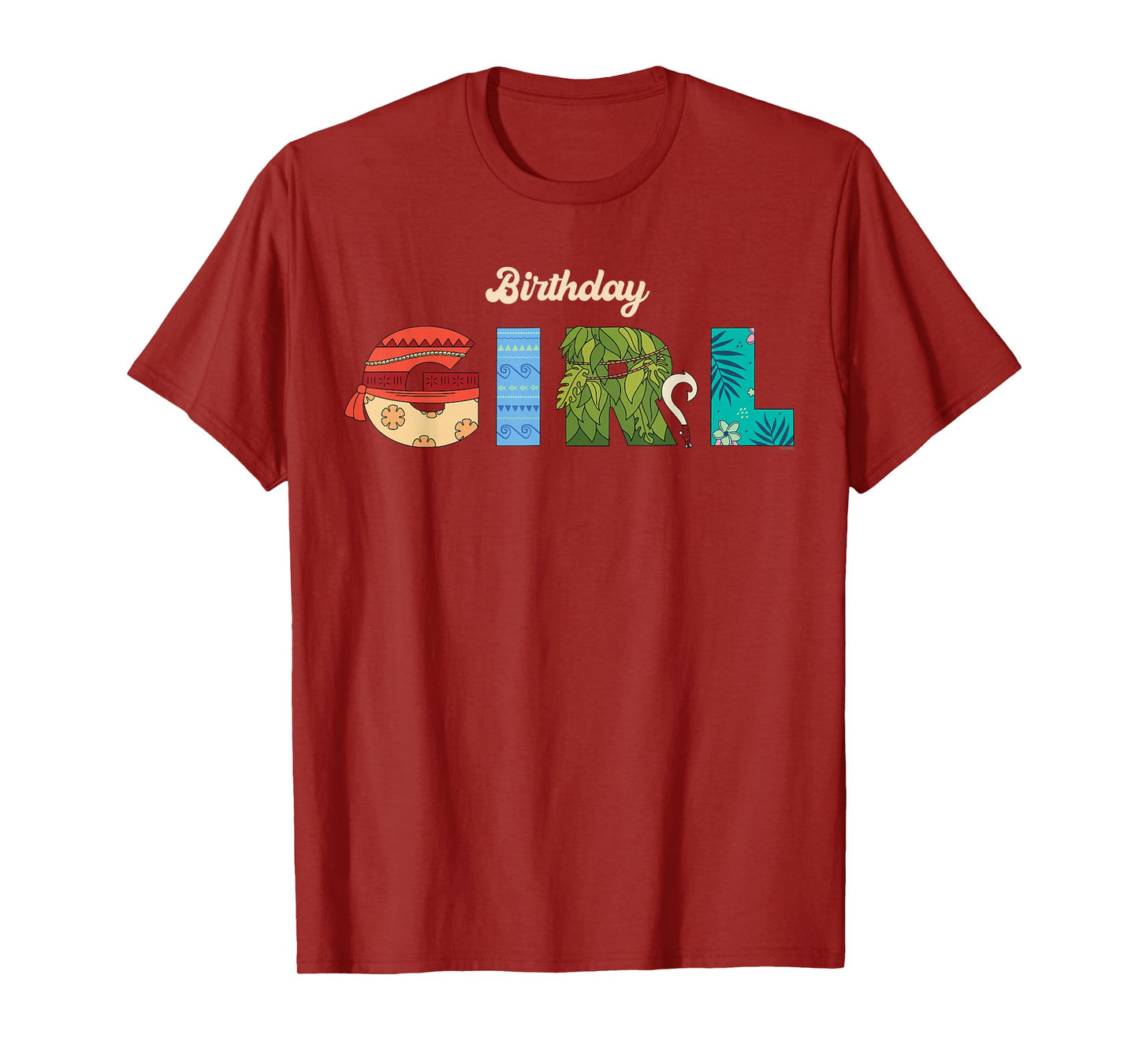 Disney Moana Letters "Birthday Girl" Birthday Party T-Shirt