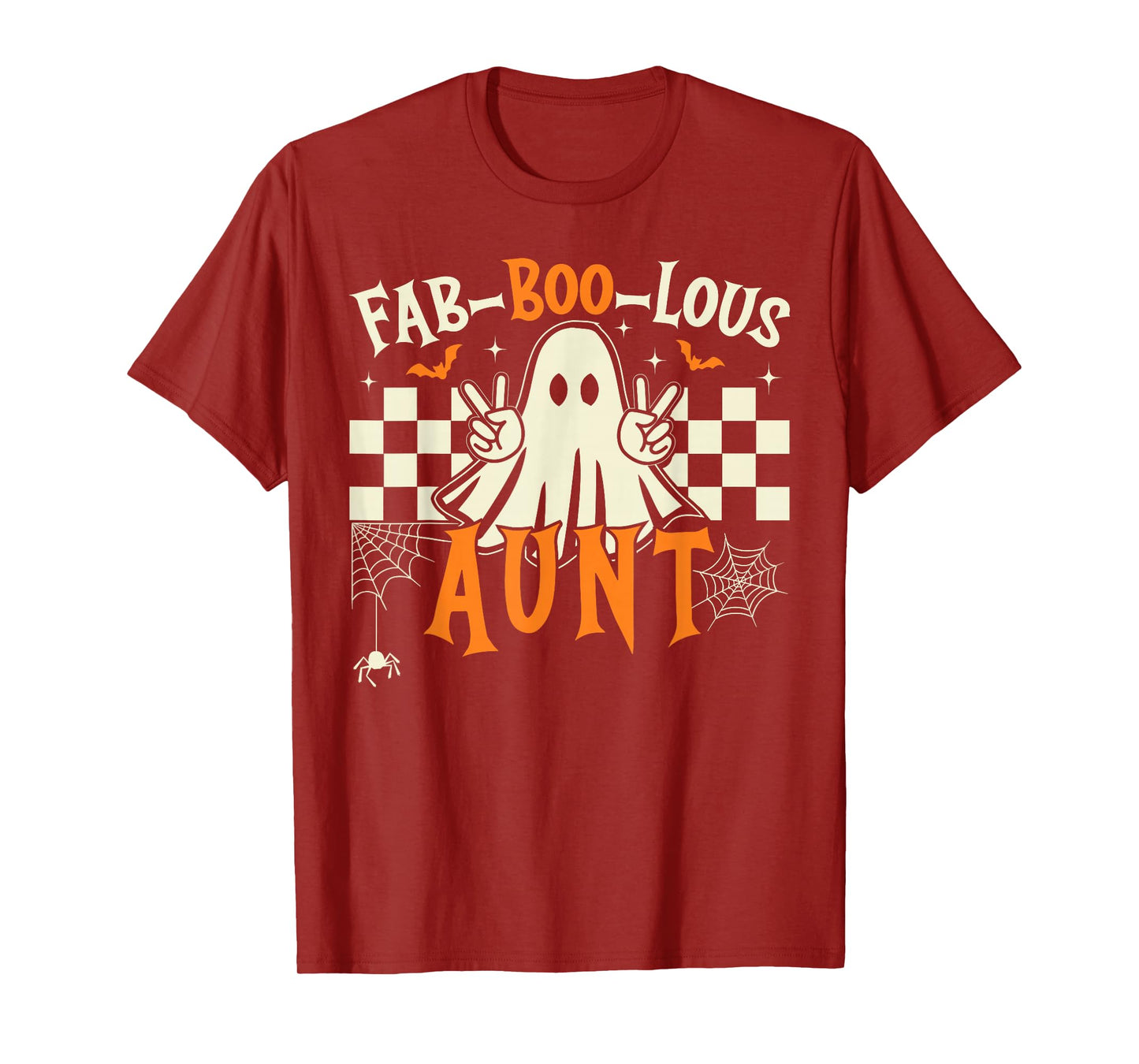 Fab Boo Lous Aunt Rero Ghost Spooky Auntie Halloween Costume T-Shirt