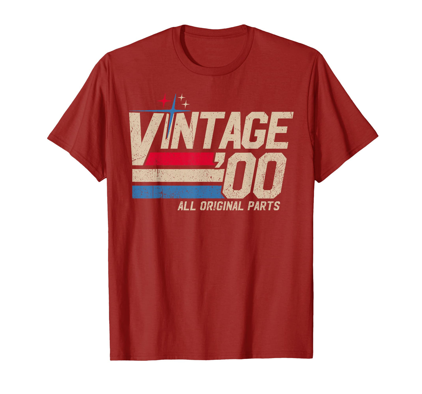 Vintage '00 Retro 25th Birthday for Men Dad USA Since 2000 T-Shirt