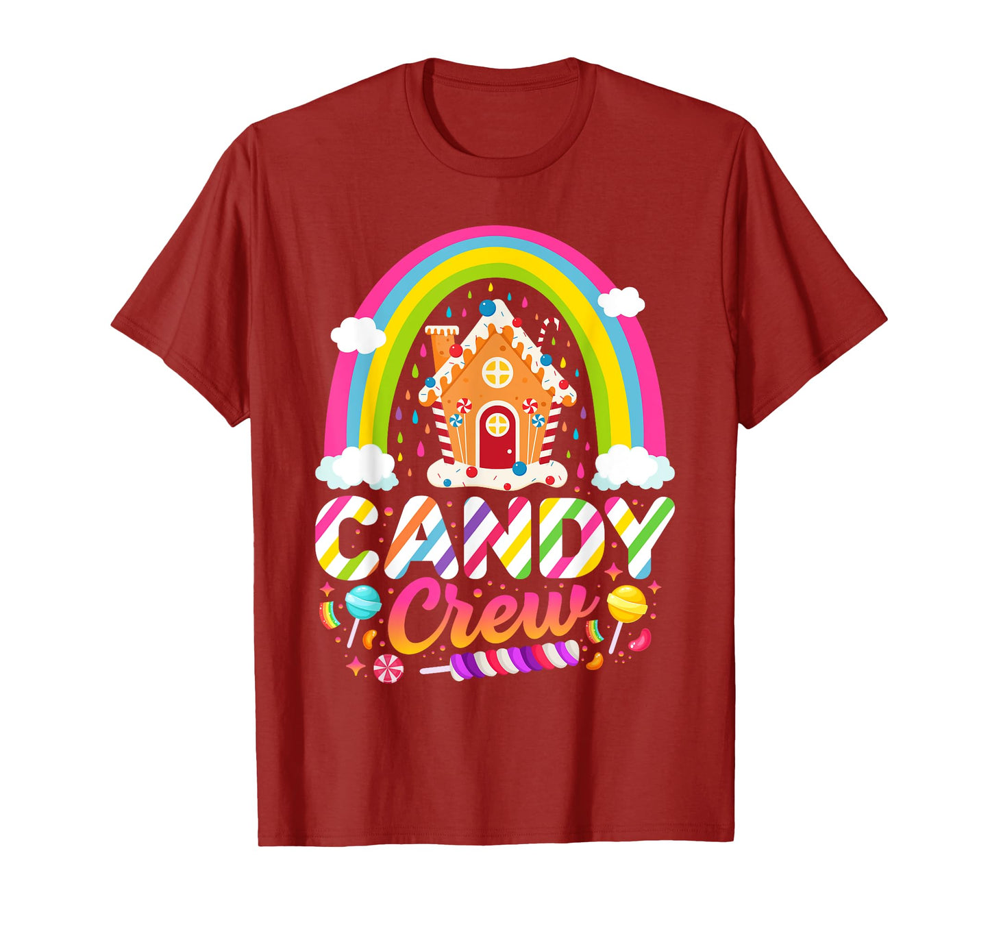 Candy Crew Rainbow Gingerbread Halloween Costume Kids T-Shirt