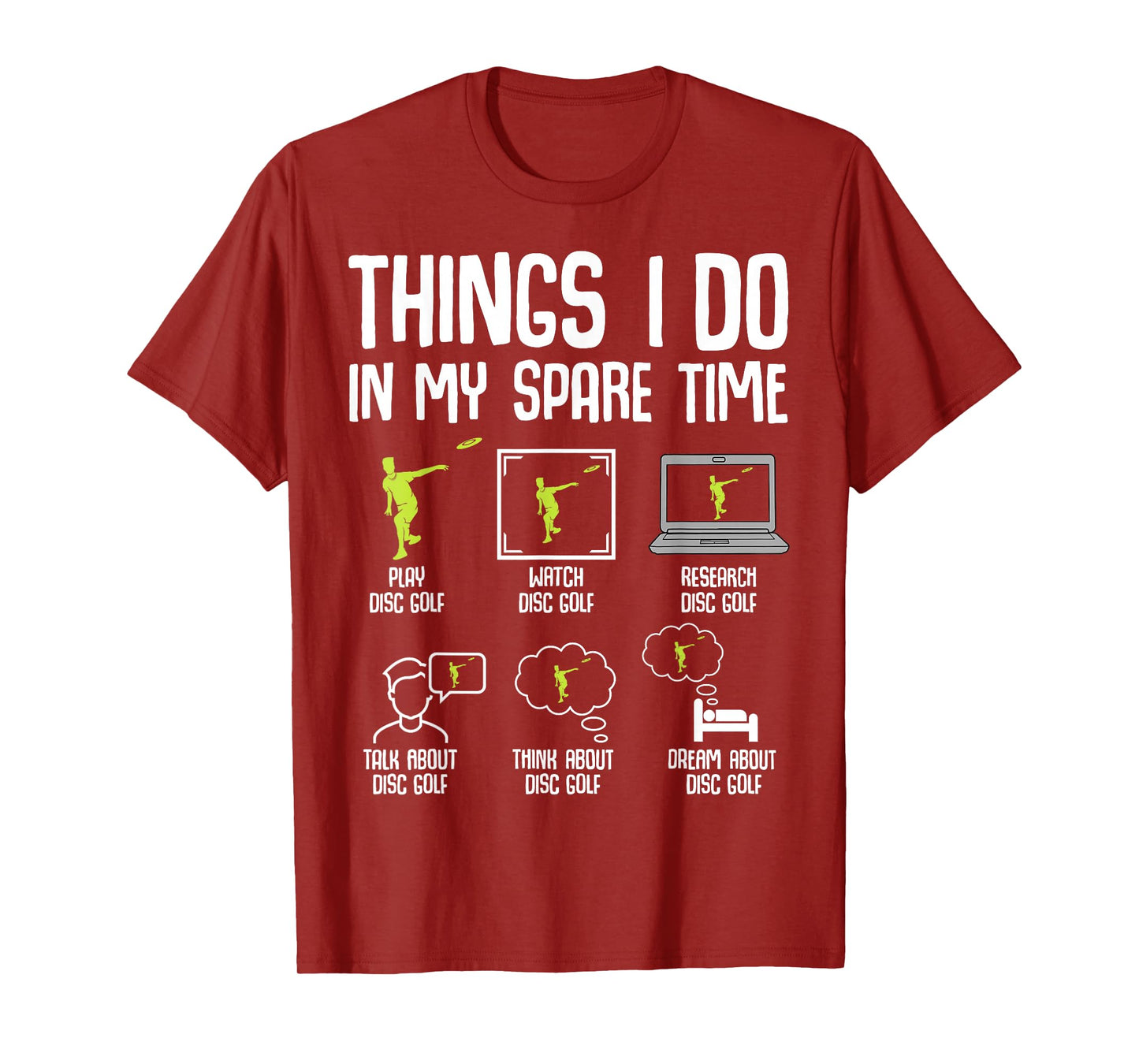 Disc Golf Things I Do In My Spare Time Frisbee Men Kids Boys T-Shirt