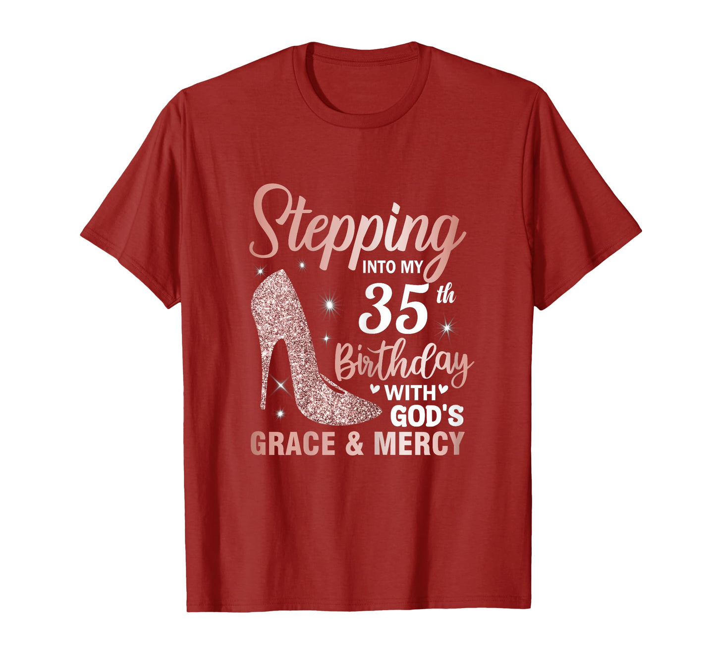 Stepping Into My 35th Birthday Shirt Women 35 Year Old Bday T-Shirt