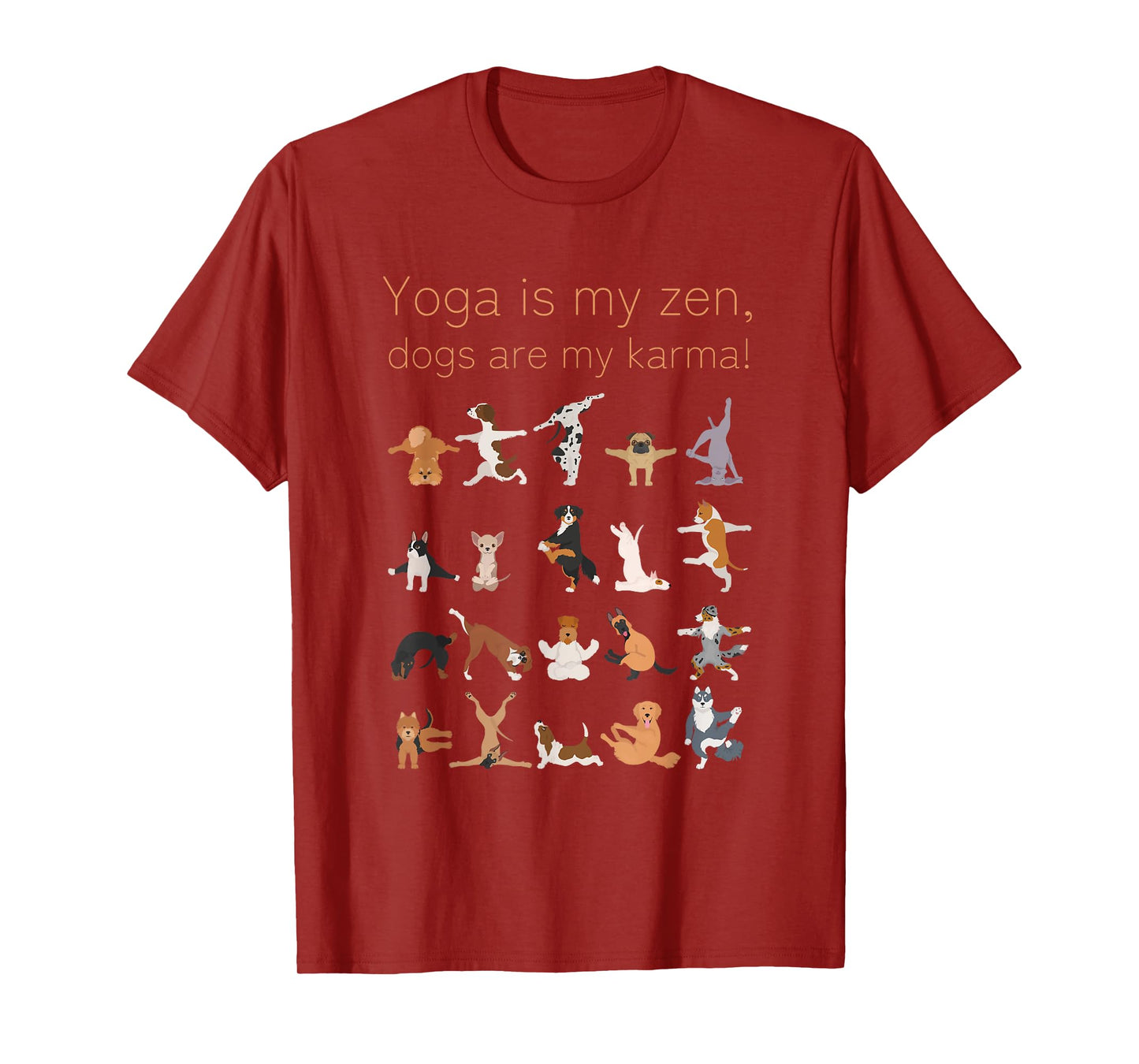 Yoga Zen Dogs Karma For Dog and Yoga Lovers T-Shirt