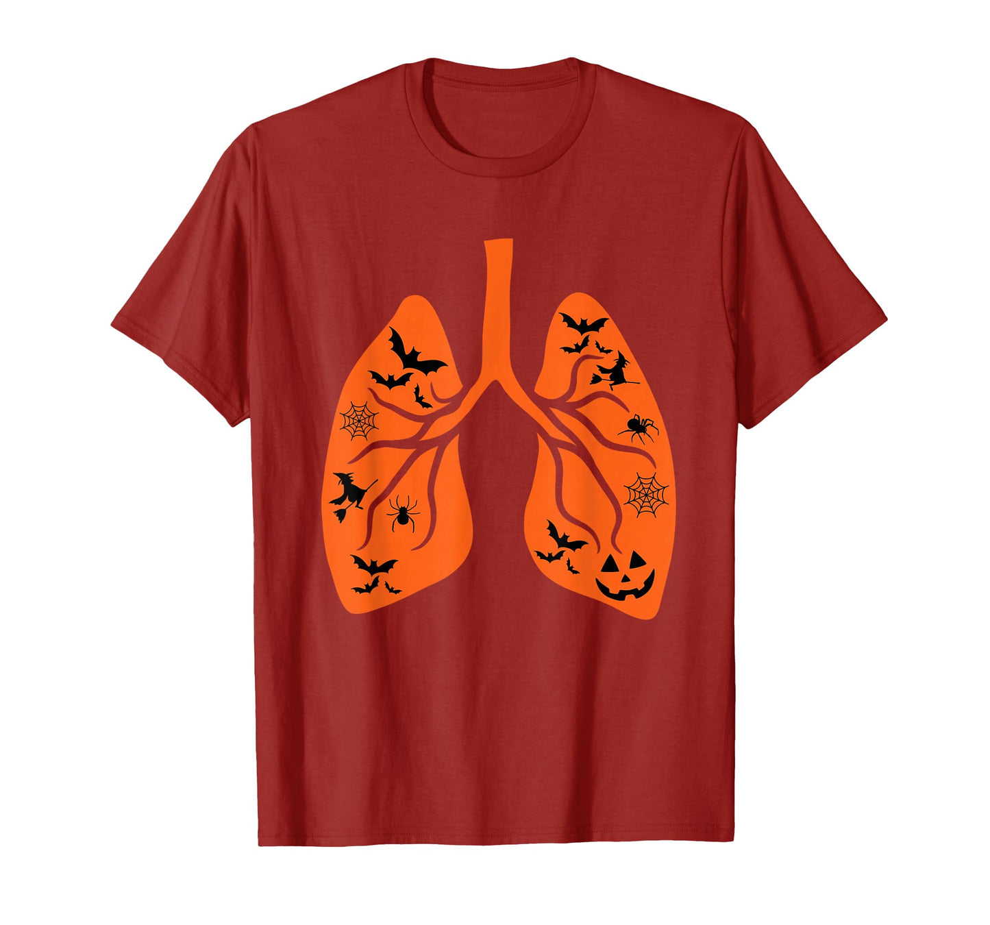 Vintage Respiratory Therapist RT Lung Pumpkin Bats Halloween T-Shirt