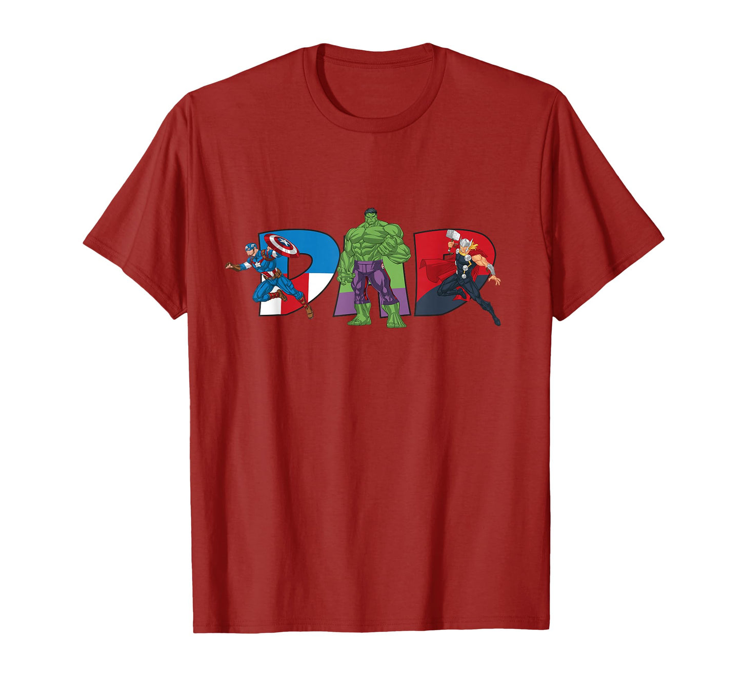 Marvel Avengers Team Dad Father’s Day Family Trip Birthday T-Shirt