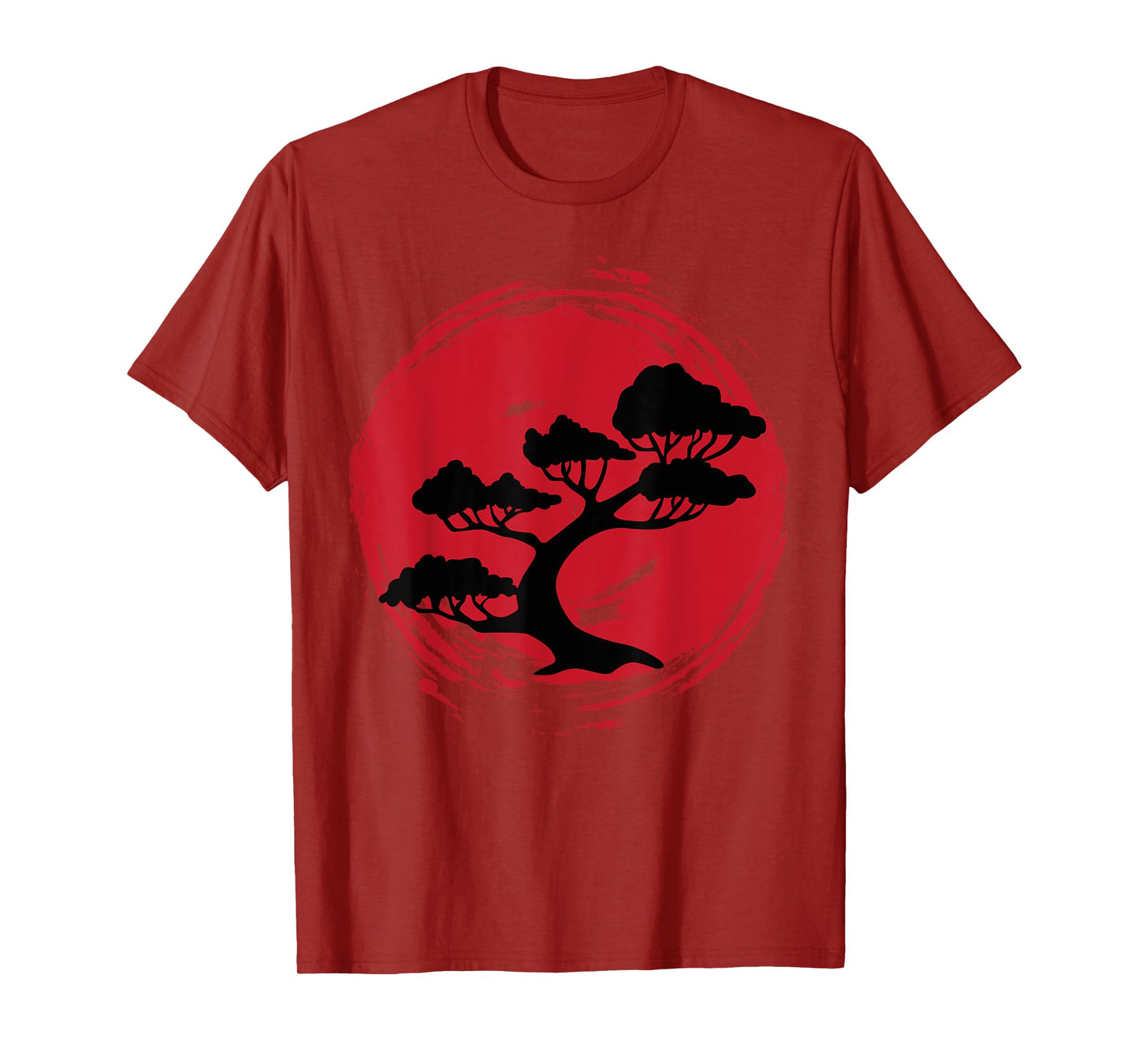 BONSAI TREE Japanese Enso Calligraphy Circle T-Shirt
