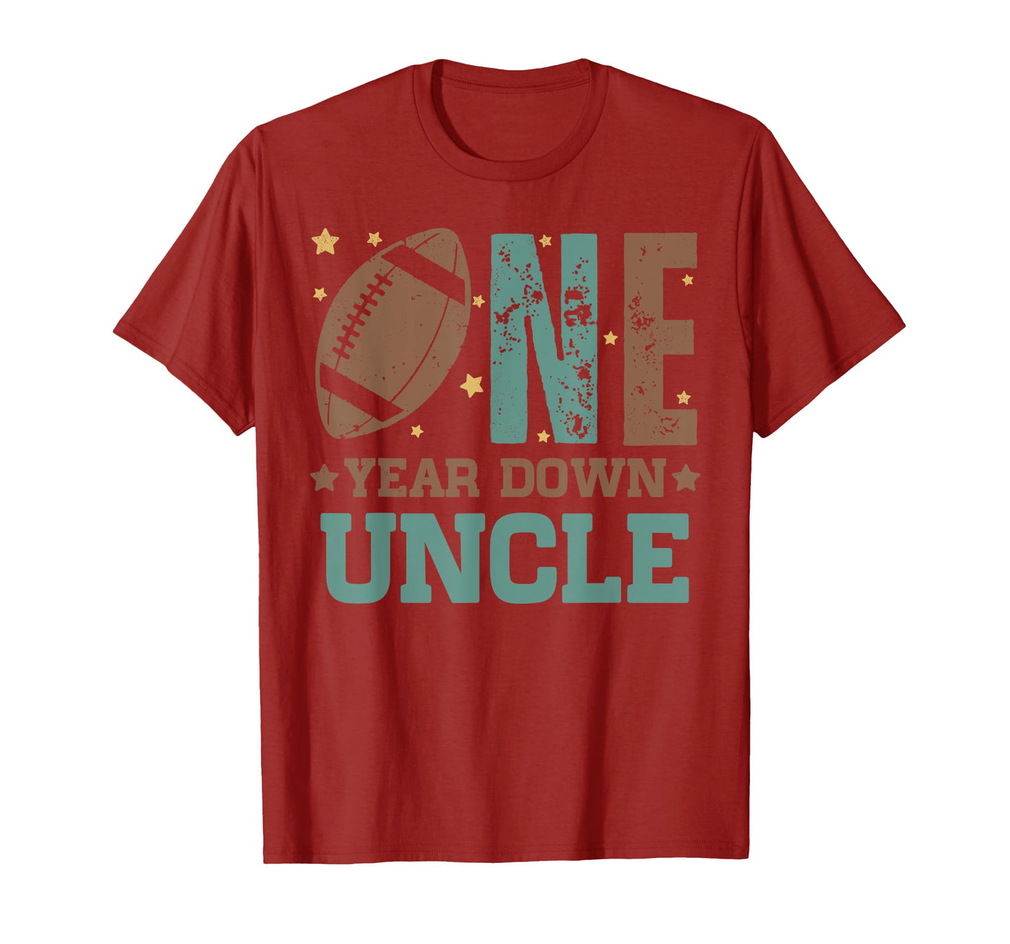 Uncle of the 1 Year old Football 1st Year Down Birthday T-Shirt