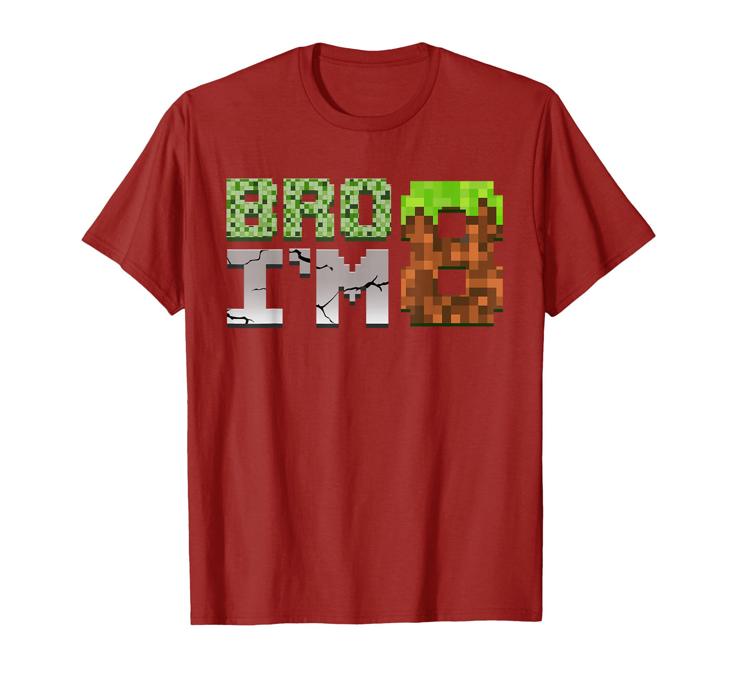 Birthday Boy 8th Birthday I'm 8 Year Old Pixel Number Gamer T-Shirt