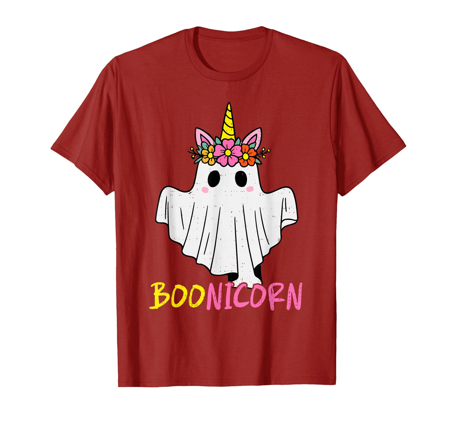 Boonicorn Ghost Unicorn Magical Spooky Halloween Girl Womens T-Shirt
