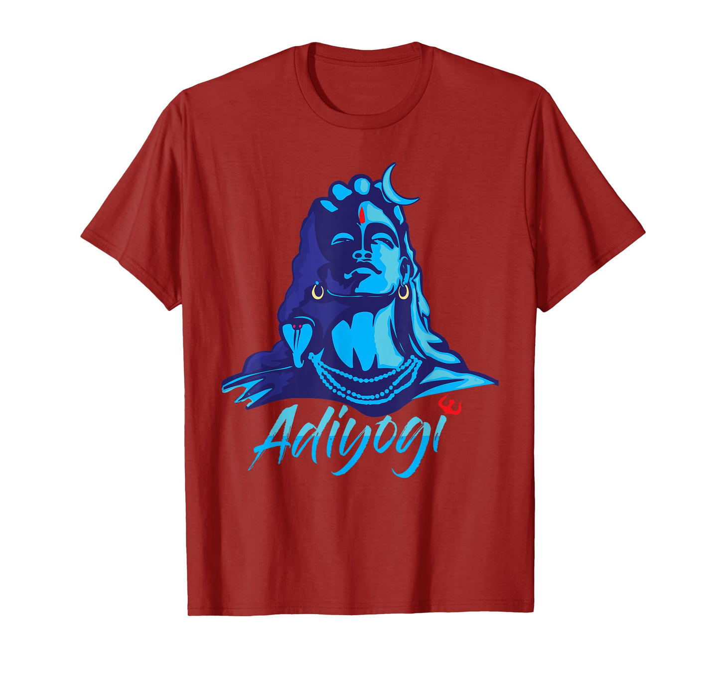 Adiyogi or Adhi Yogi Shiva Mahadev Blue Hindu Maha Shivratri T-Shirt