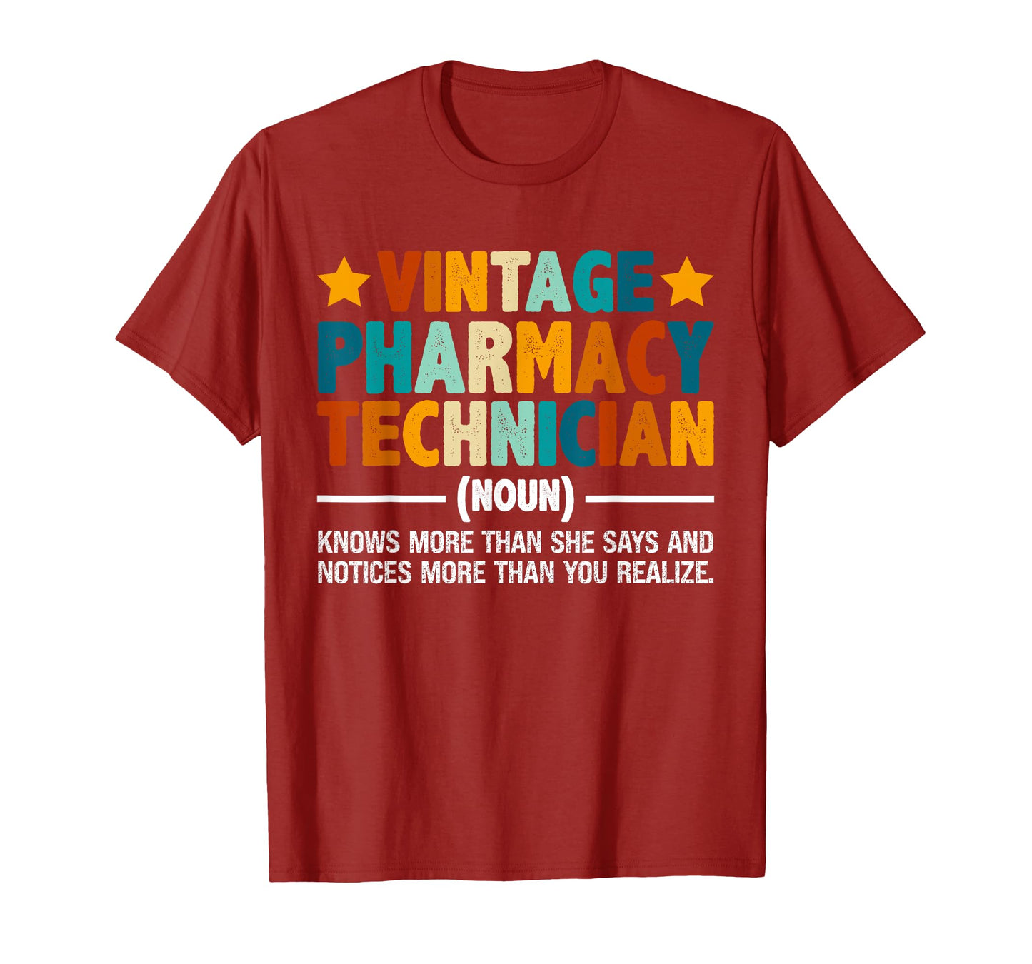 Vintage Pharmacy Technician Funny Pharmacist Tech Definition T-Shirt