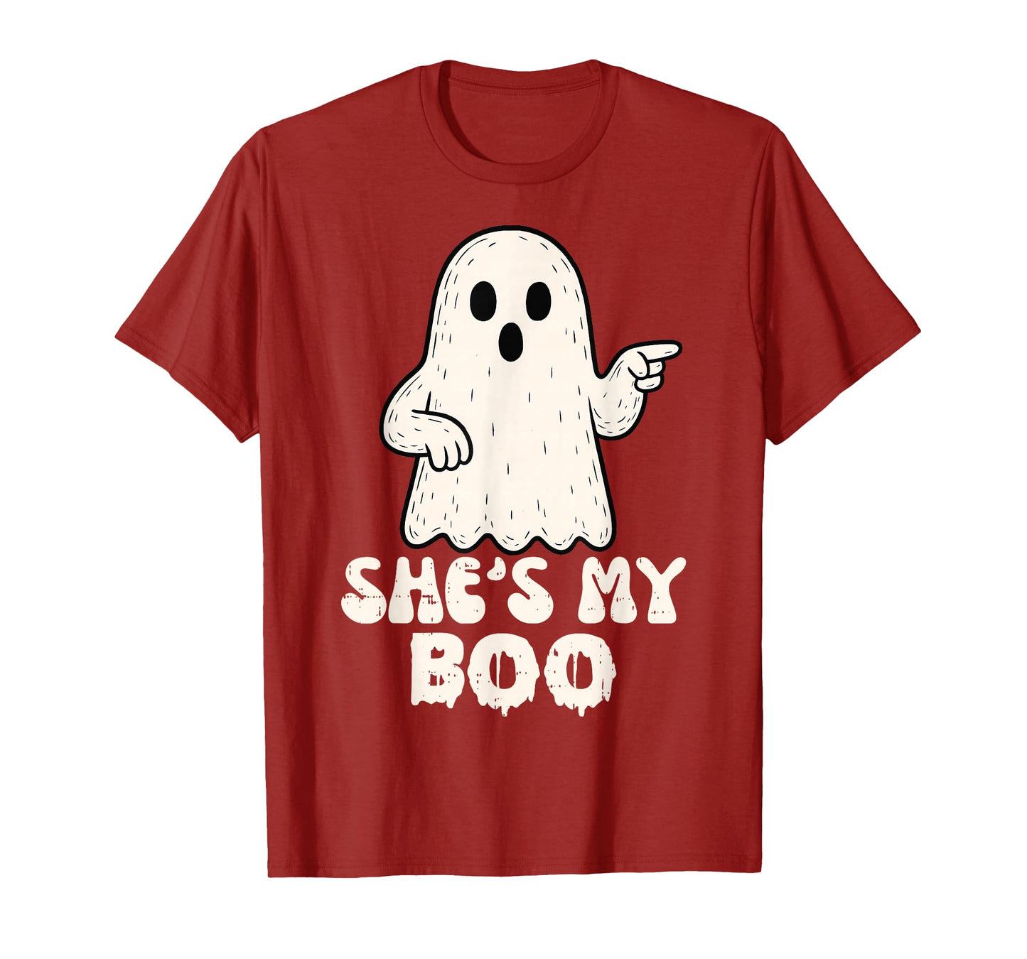 She's My Boo Couples Matching Halloween Costume Ghost T-Shirt