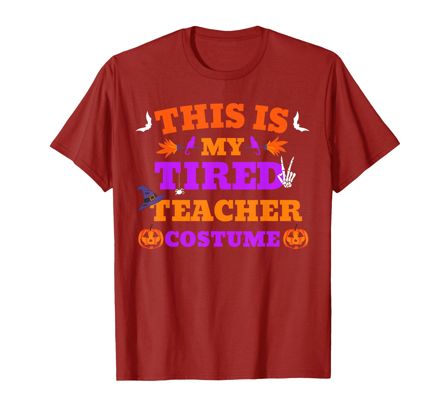 This is My Tired Teacher Costume Funny Halloween Teachers T-Shirt