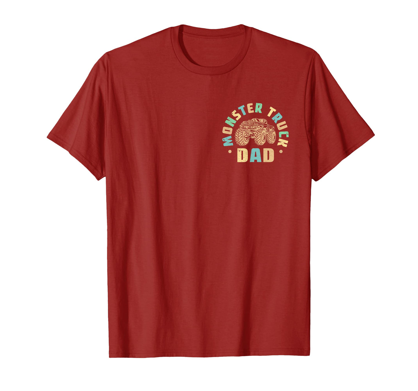 Retro In My Monster Truck Dad Era Monster Truck Dad 2 Sided T-Shirt
