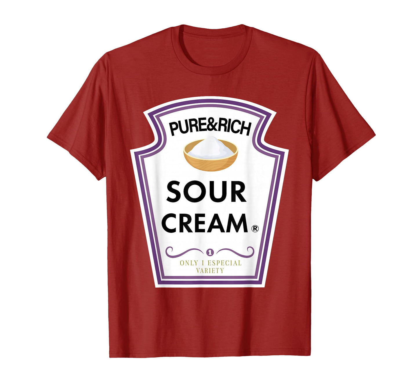 Funny Sour Cream Group Condiment Family Halloween Costume T-Shirt