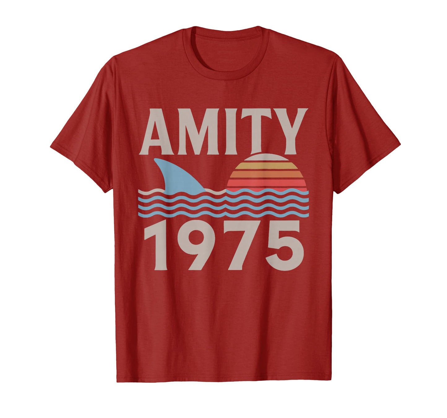 Vintage Amity 1975 Sunset Retro Sailboat Sunrise Summer T-Shirt