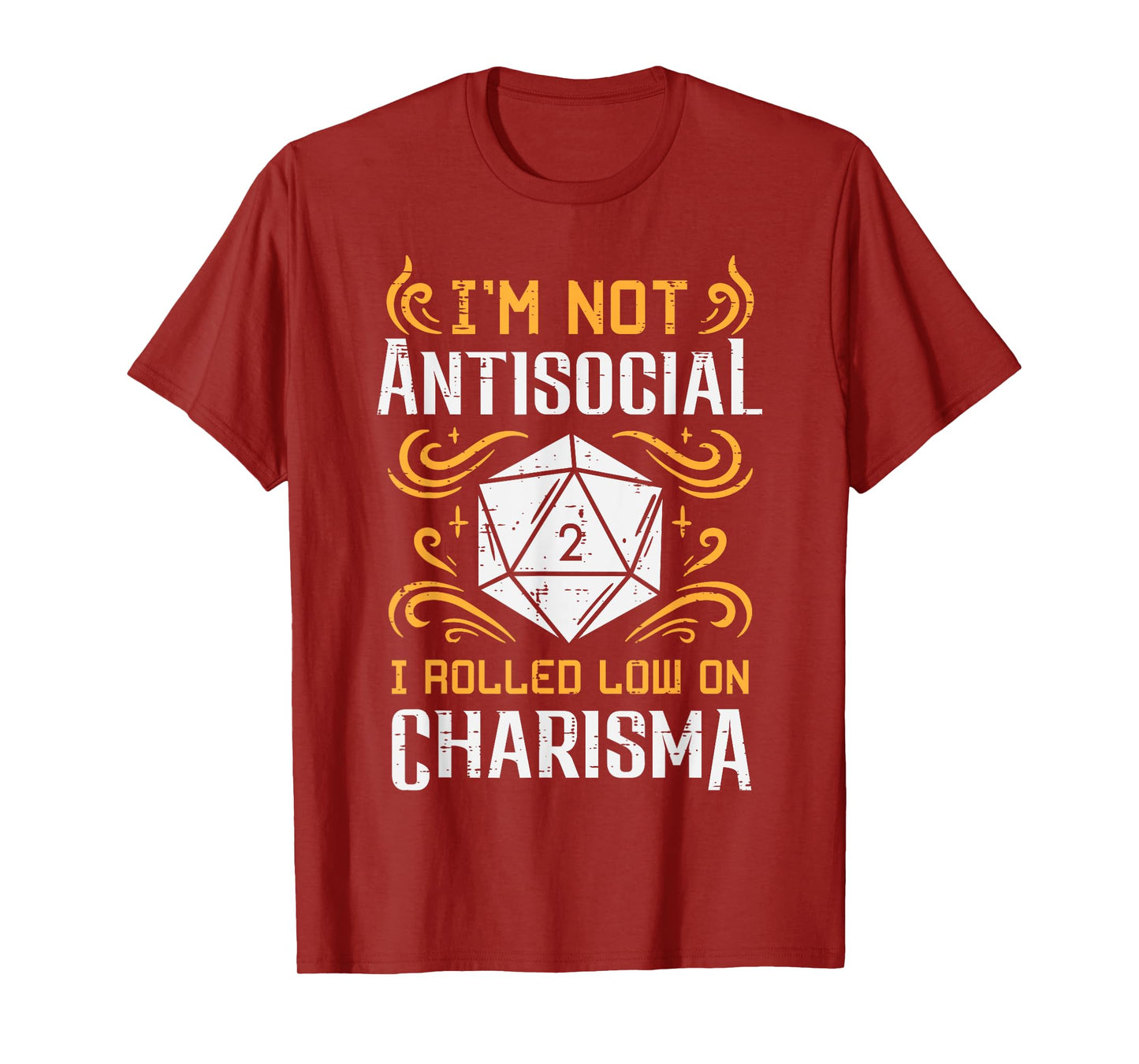 Not Anti Social Low Charisma Funny RPG Gamer Men Boys Kids T-Shirt