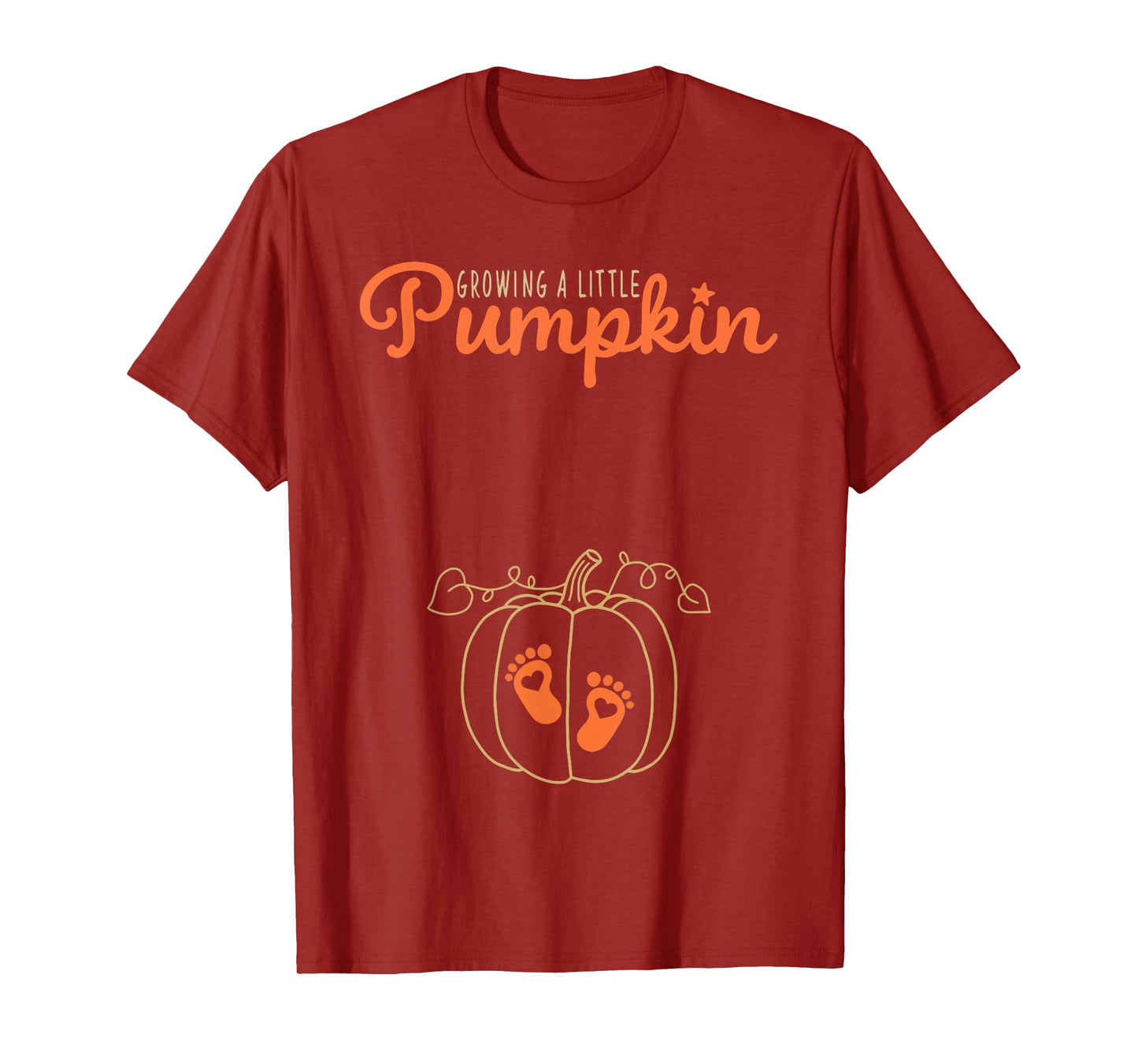 Growing A Little Pumpkin Fall Pregnancy Thanksgiving Autumn T-Shirt