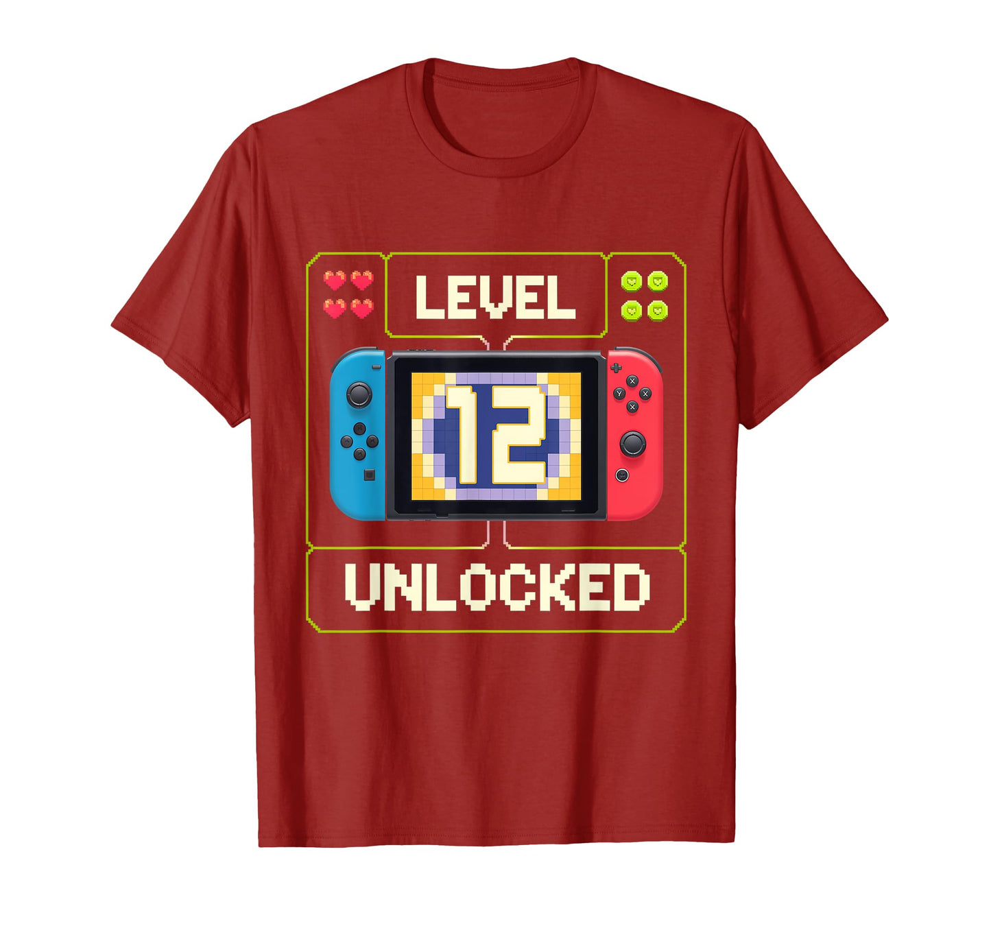 Level 12 Unlocked 12th Birthday Shirt Video Game 12 Year Old T-Shirt