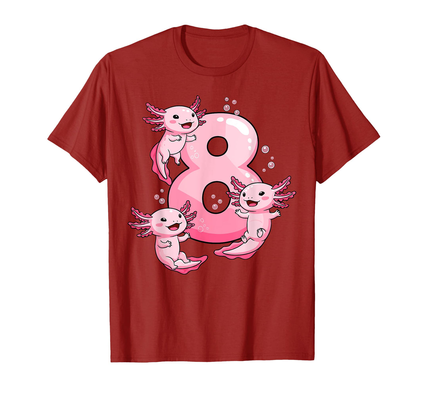 Axolotl Birthday 8 Years Old T-Shirt